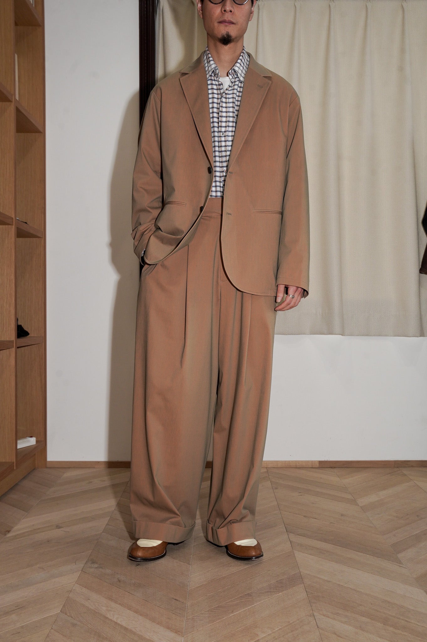 KANEMASA PHIL. "46G SOLARO 2B JACKET" [KHAKI ORANGE]