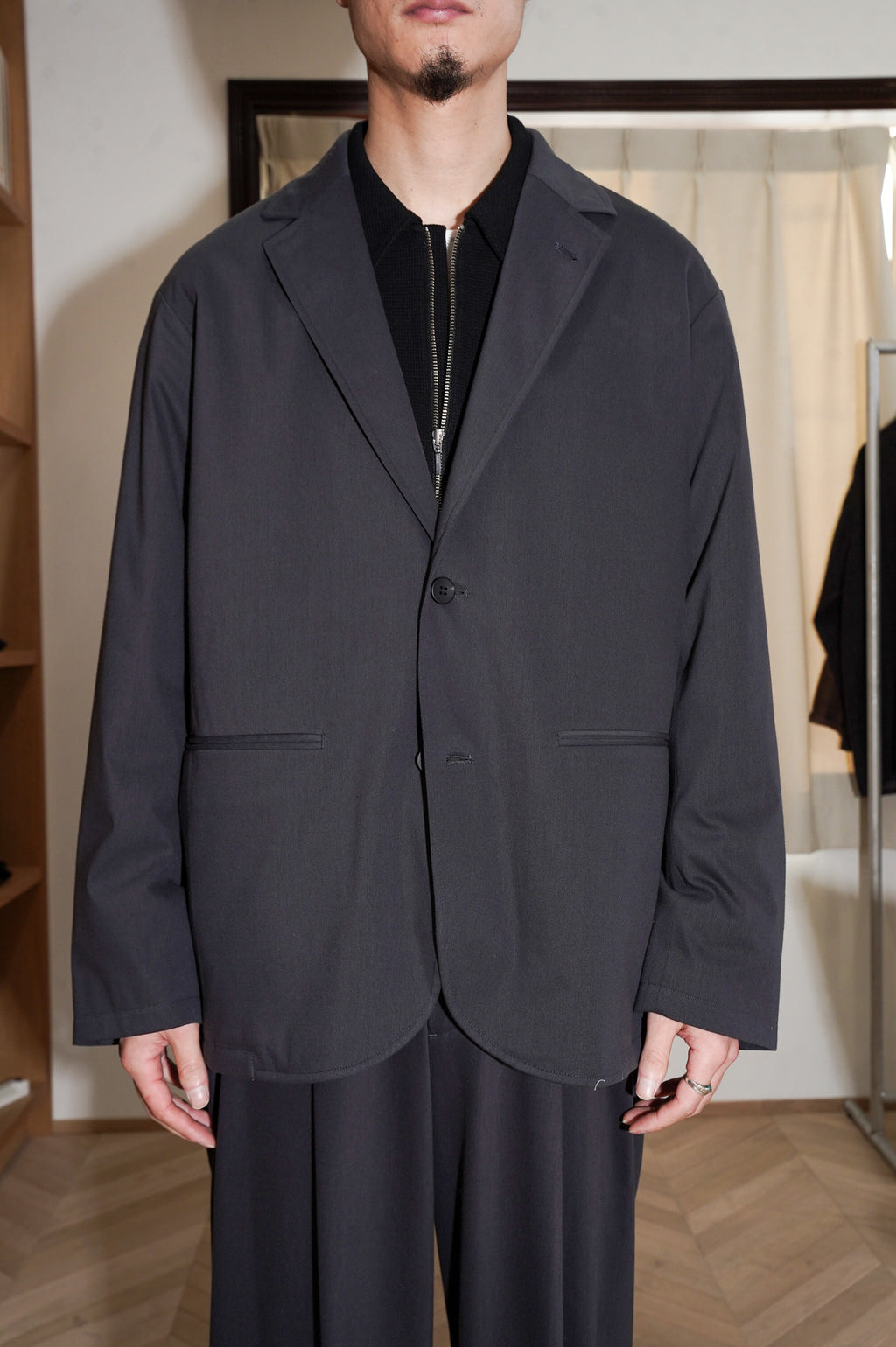 KANEMASA PHIL. "46G SOLARO 2B JACKET" [CHARCOAL BLACK]