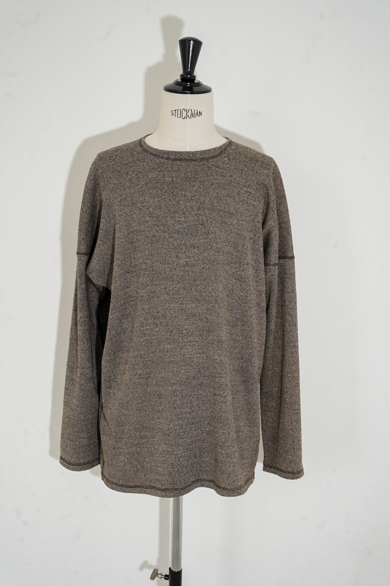 OLDE HOMESTEADER "TWEEDISH RIB" CREW NECK LONG SLEEVE [CHARCOAL]