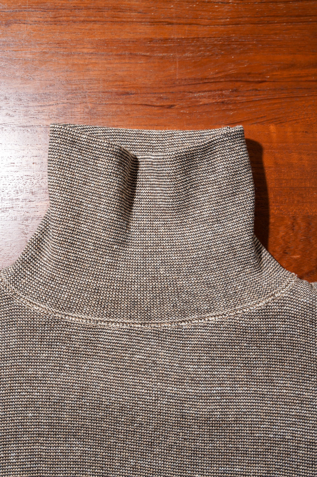 OLDE HOMESTEADER "TWEEDISH RIB" TURTLE NECK LONG SLEEVE [BROWN]