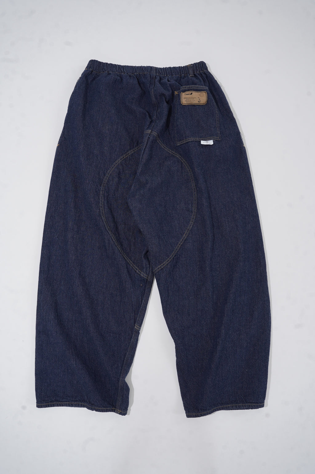 Gurank "8oz raw denim double knee pants"