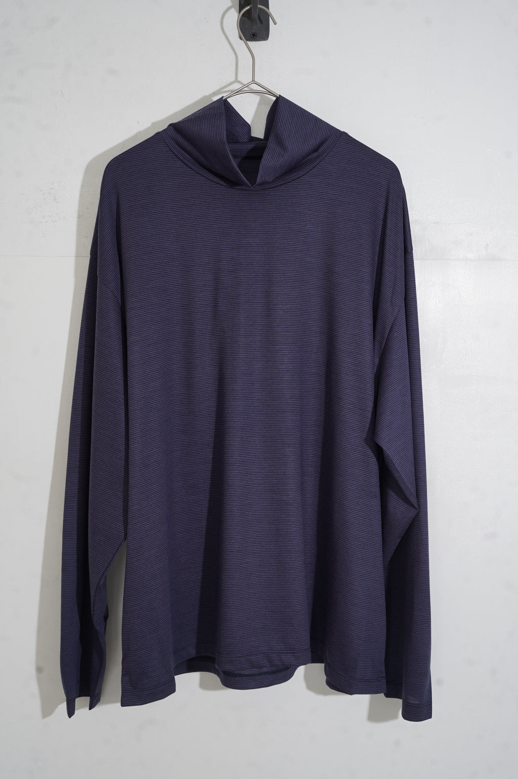 KANEMASA PHIL. "36G WOOL STRIPE TURTLE NECK" ［ROYAL BLUE］