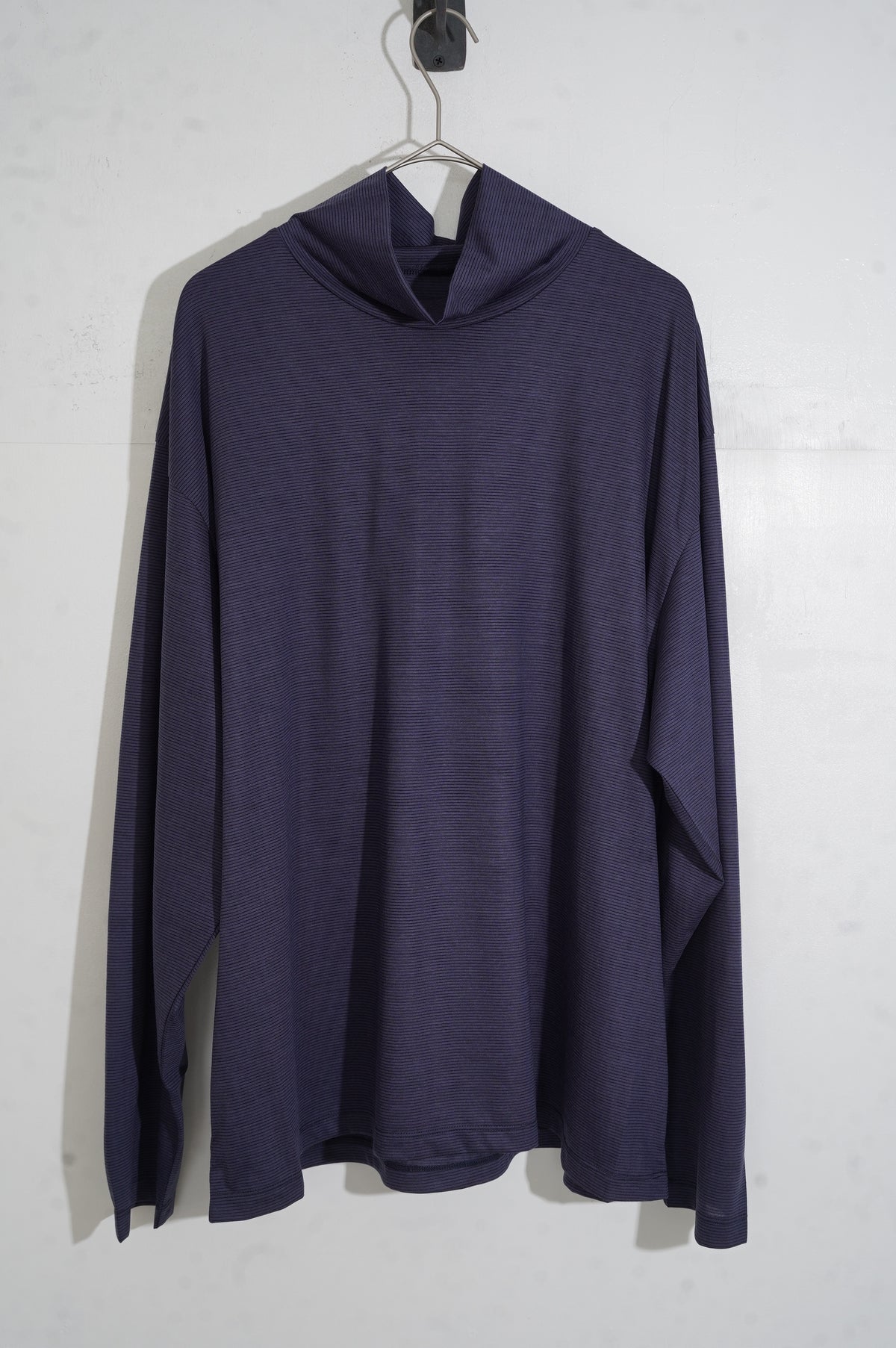 KANEMASA PHIL. "36G WOOL STRIPE TURTLE NECK" ［ROYAL BLUE］