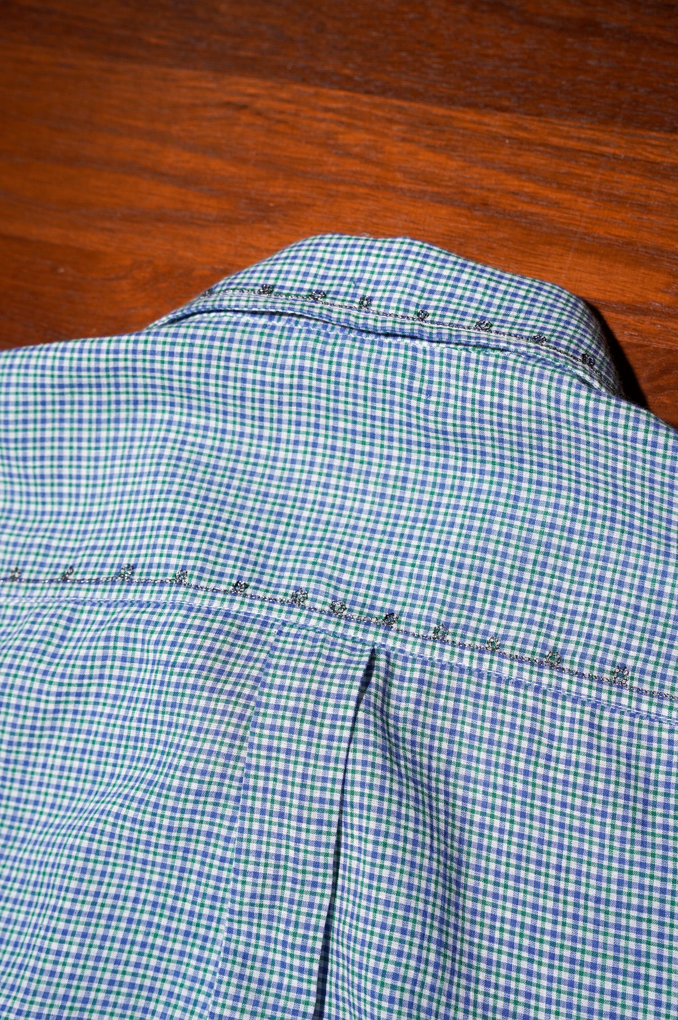 MAATEE&SONS "GUPTA EMBROIDERY" [BLUE GREEN CHK]