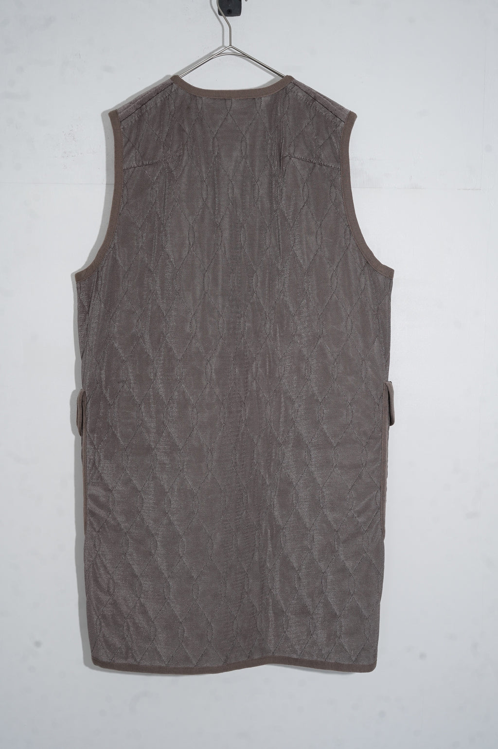 m's braque "SILK LOFT QUILTING CAR LONG VEST" ［MOCHA］