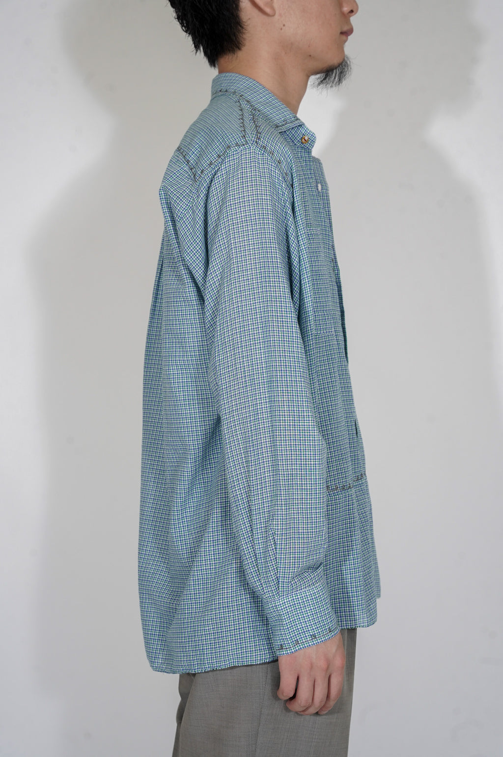 MAATEE&SONS "GUPTA EMBROIDERY" [BLUE GREEN CHK]