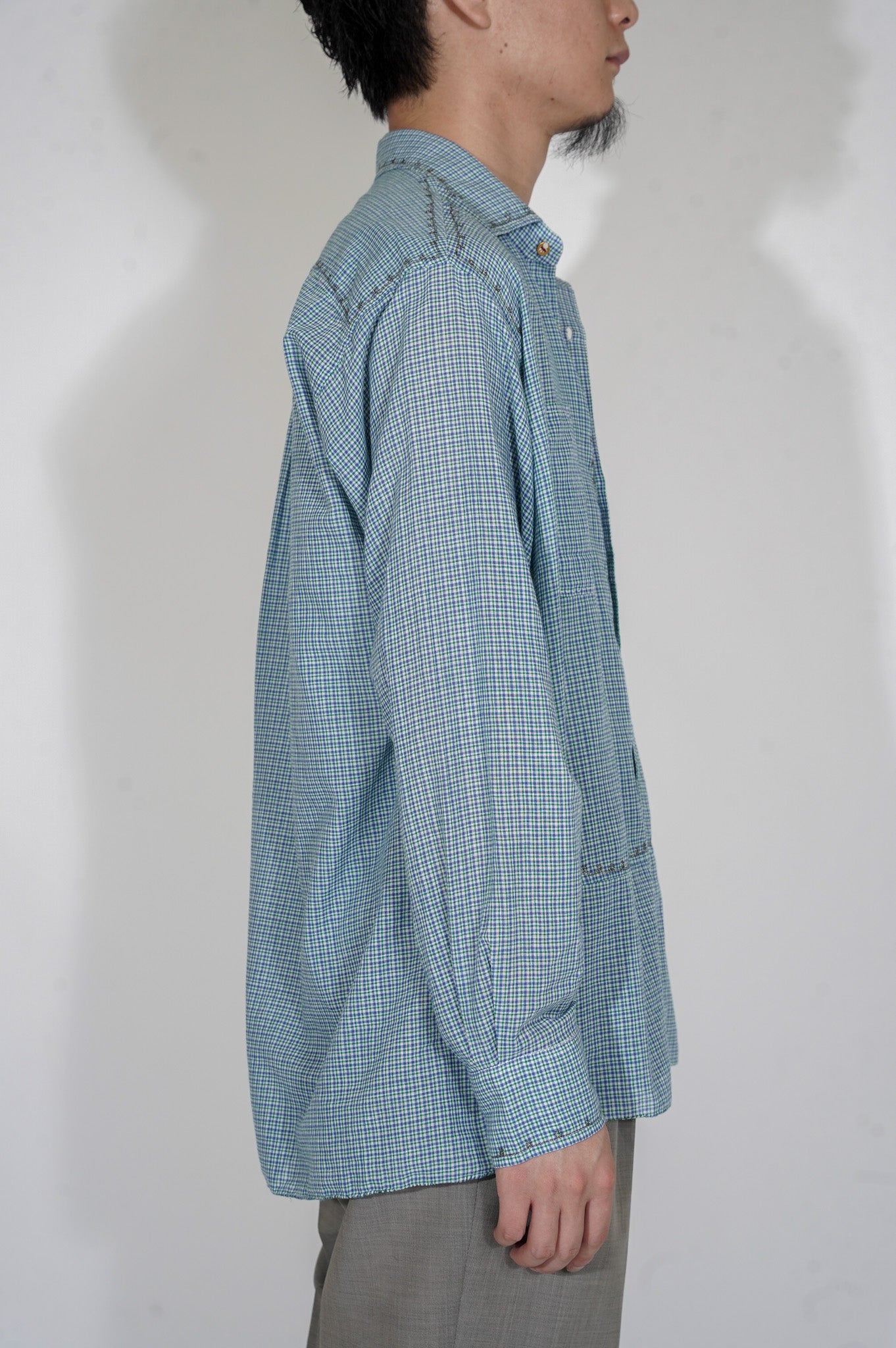 MAATEE&SONS "GUPTA EMBROIDERY" [BLUE GREEN CHK]