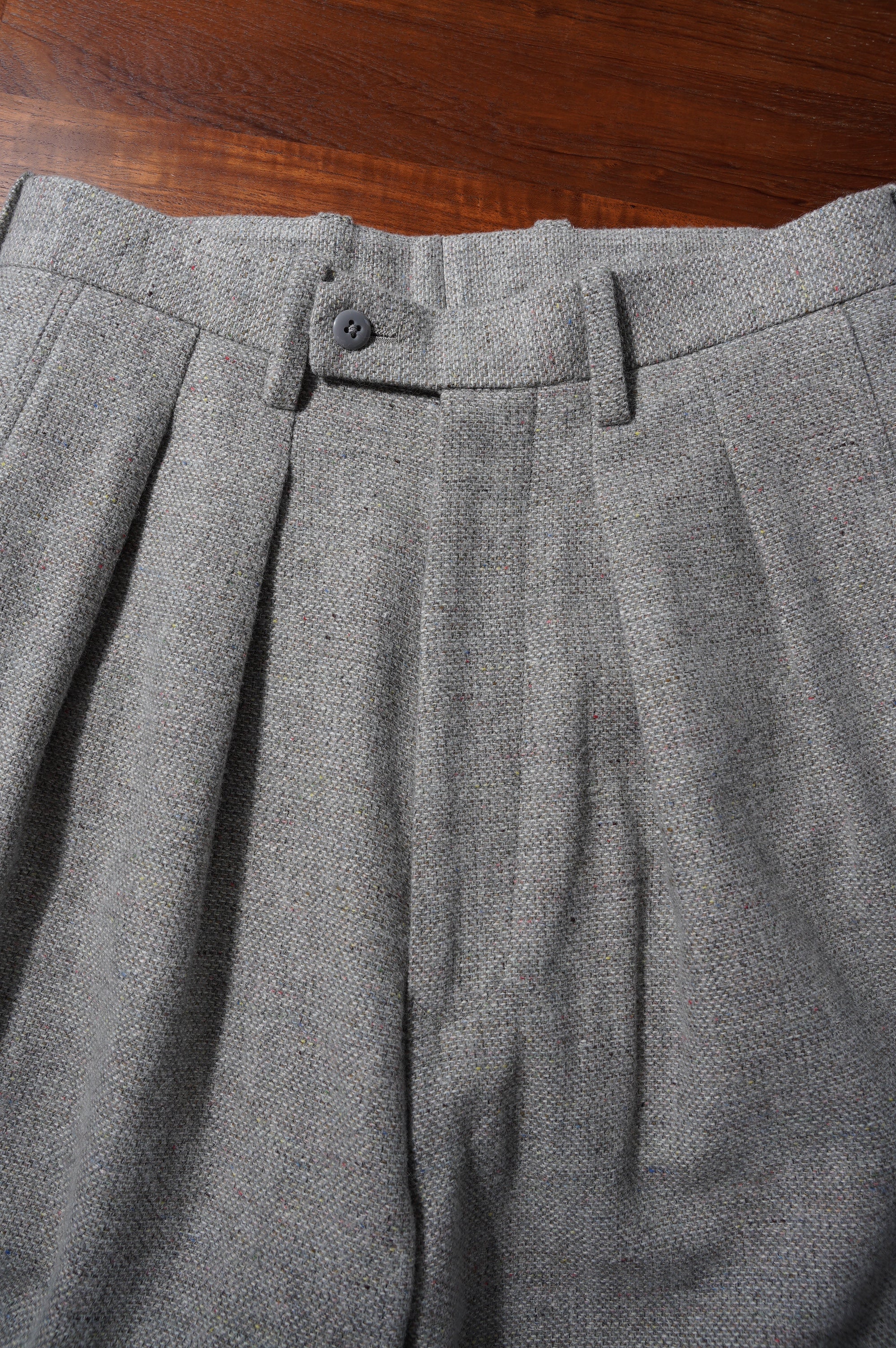 m's braque "TUCKED BAGGY PANTS" ［LIGHT GRAY MIX］