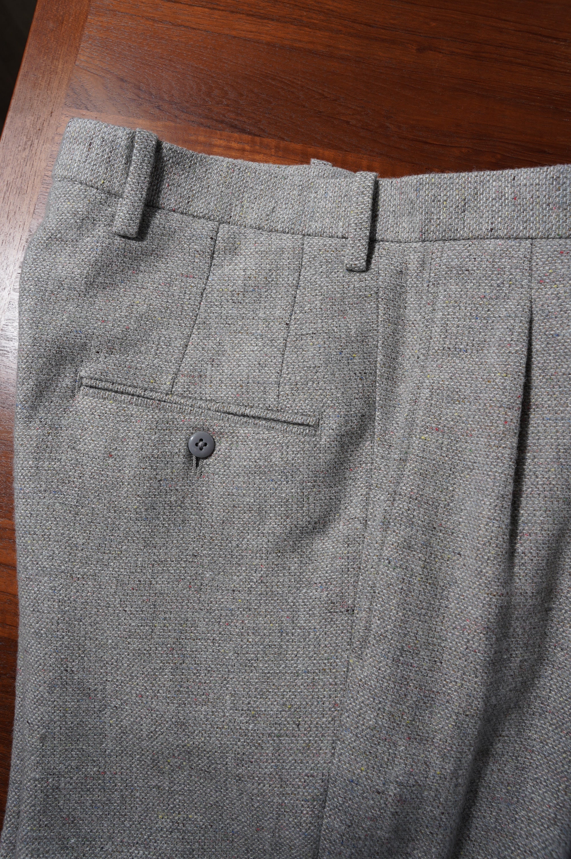 m's braque "TUCKED BAGGY PANTS" ［LIGHT GRAY MIX］