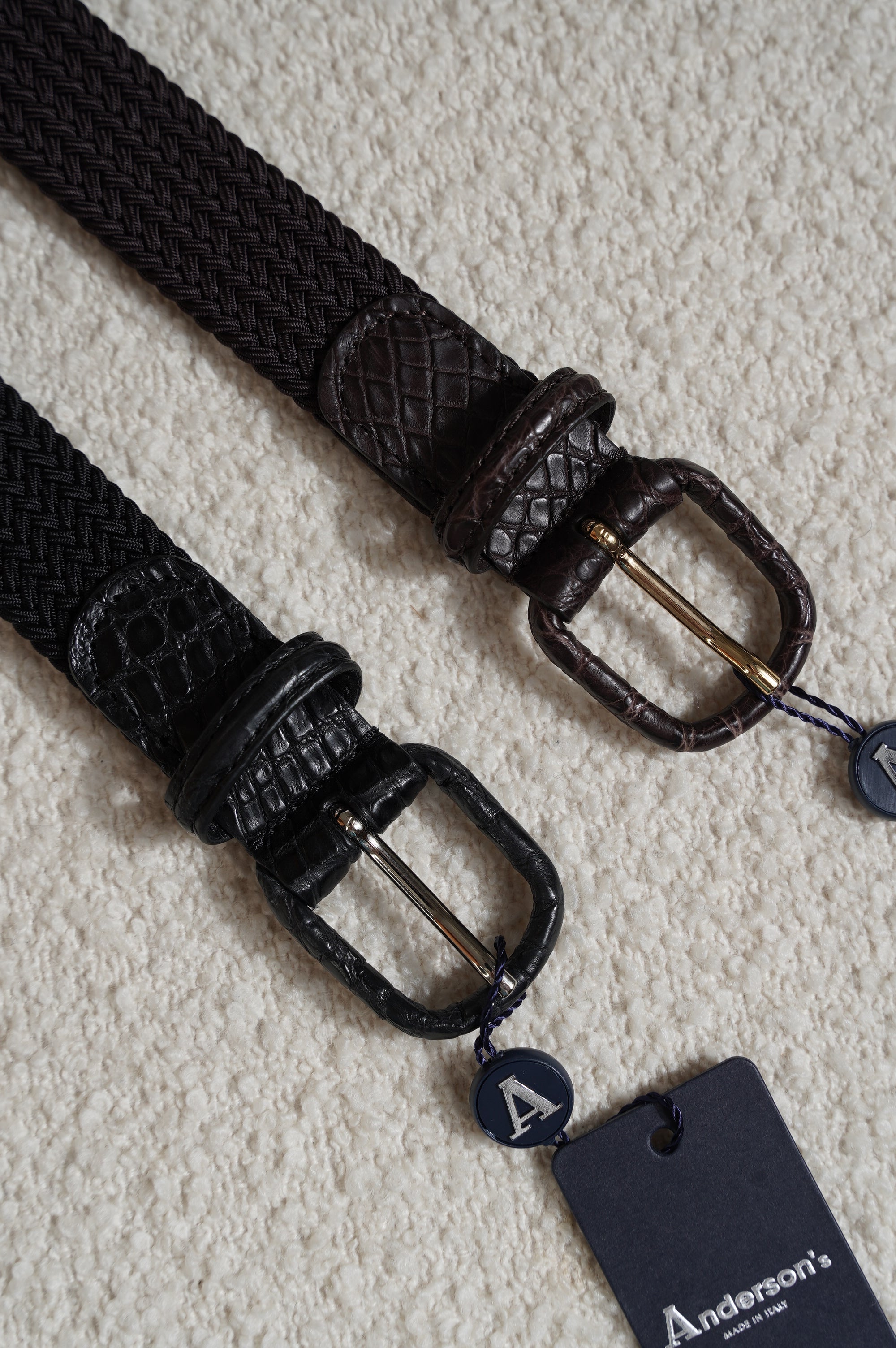 Anderson's "Ex.rubber mesh crocodile belt"