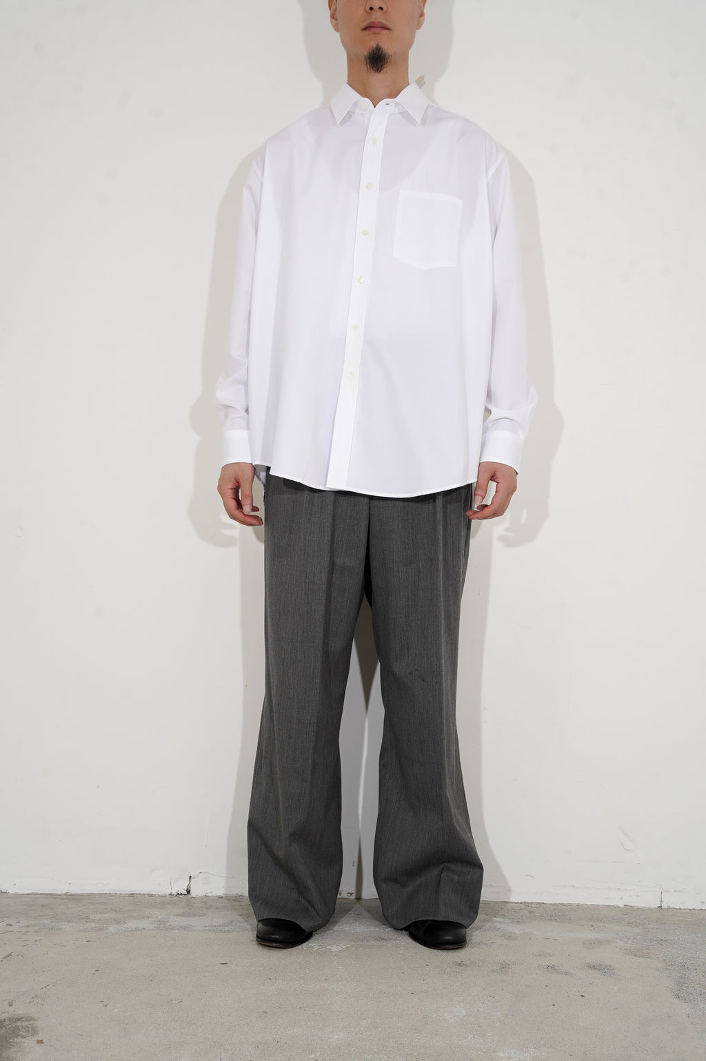 REVERBERATE "REGULAR COLLAR SHIRT-PL" [WHITE]