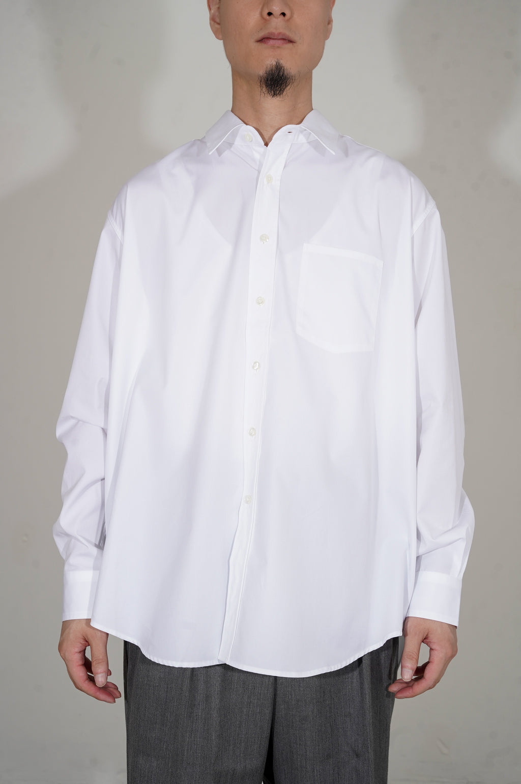 REVERBERATE "REGULAR COLLAR SHIRT-PL" [WHITE]