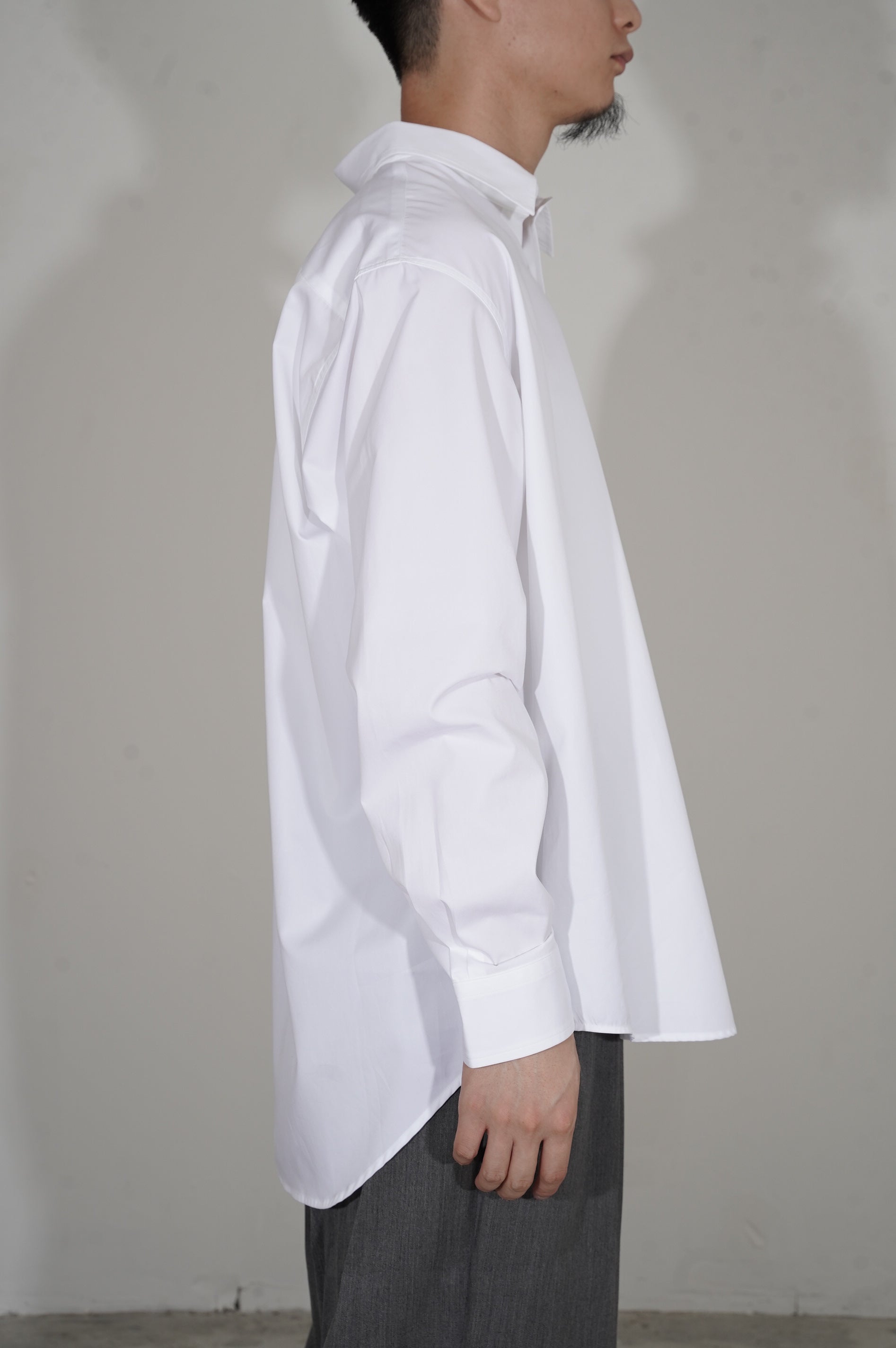 REVERBERATE "REGULAR COLLAR SHIRT-PL" [WHITE]