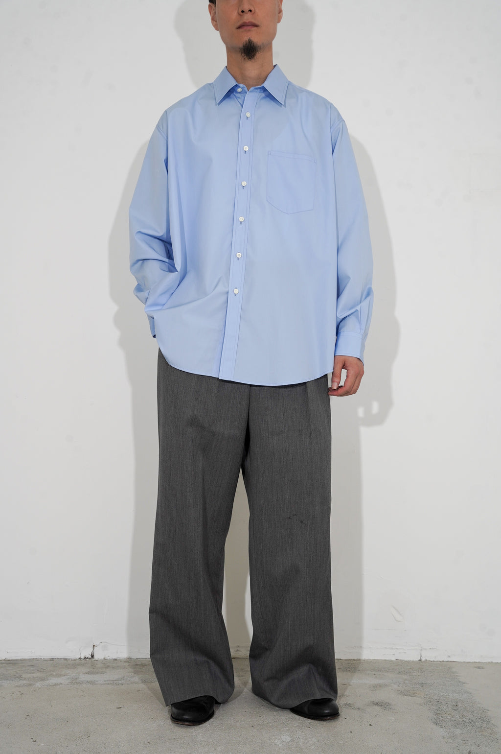 REVERBERATE "REGULAR COLLAR SHIRT-PL" [LIGHT BLUE]