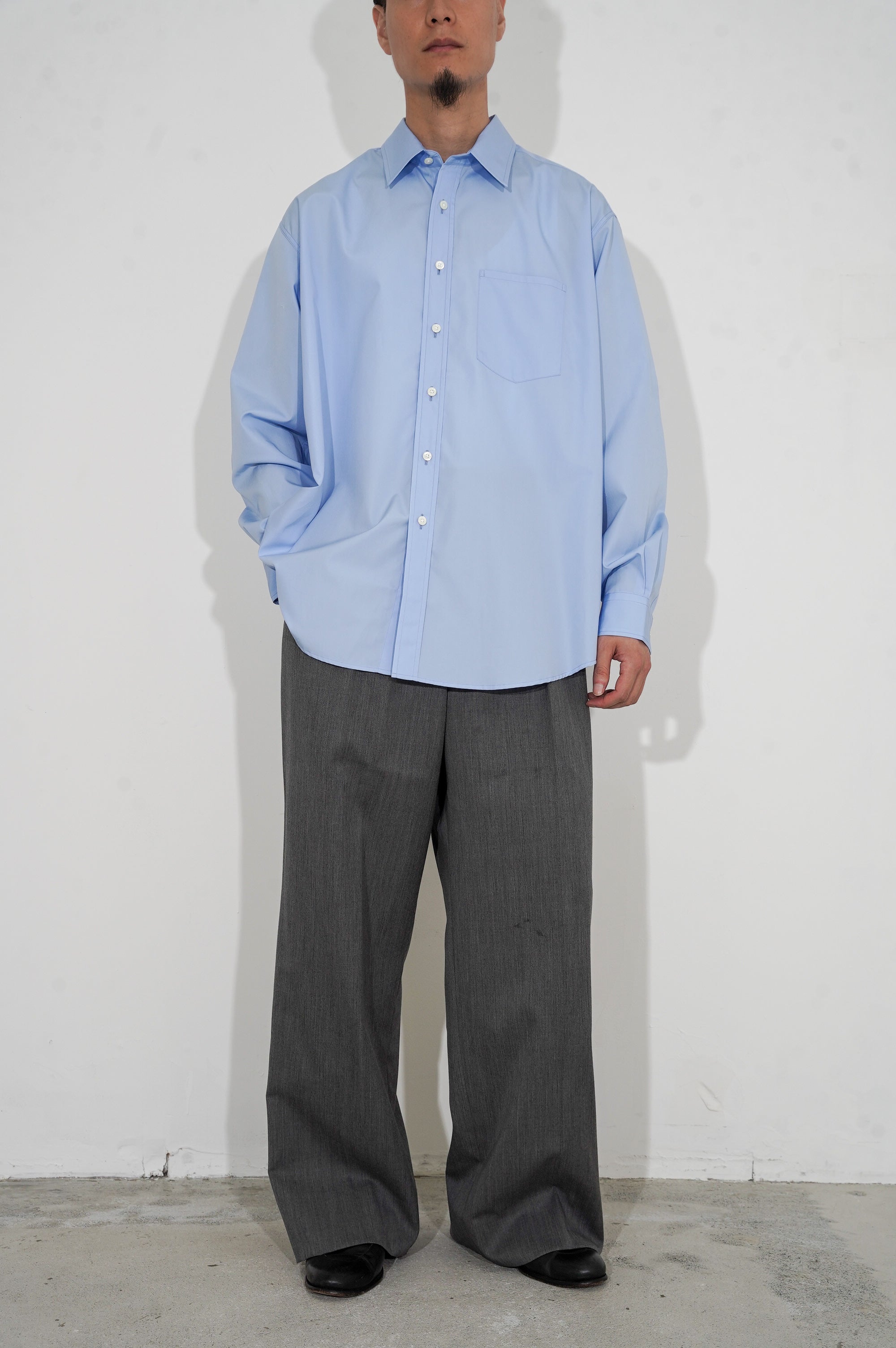 REVERBERATE "REGULAR COLLAR SHIRT-PL" [LIGHT BLUE]