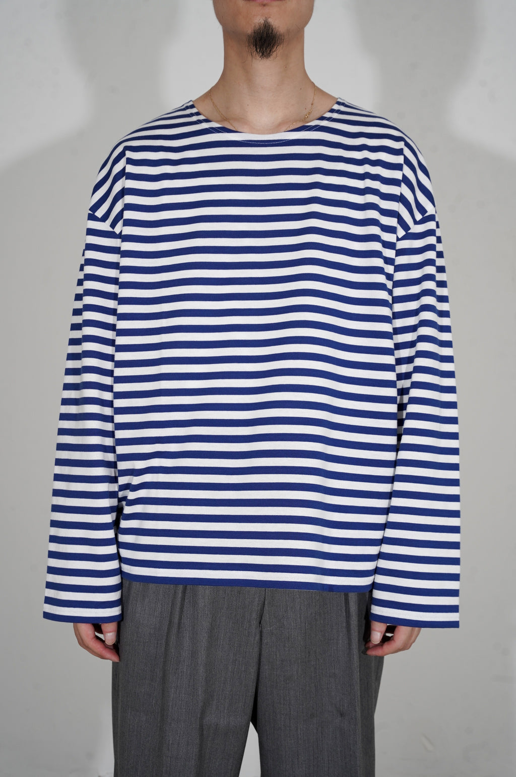 REVERBERATE "BORDER LONG T SHIRT" [BLUE]