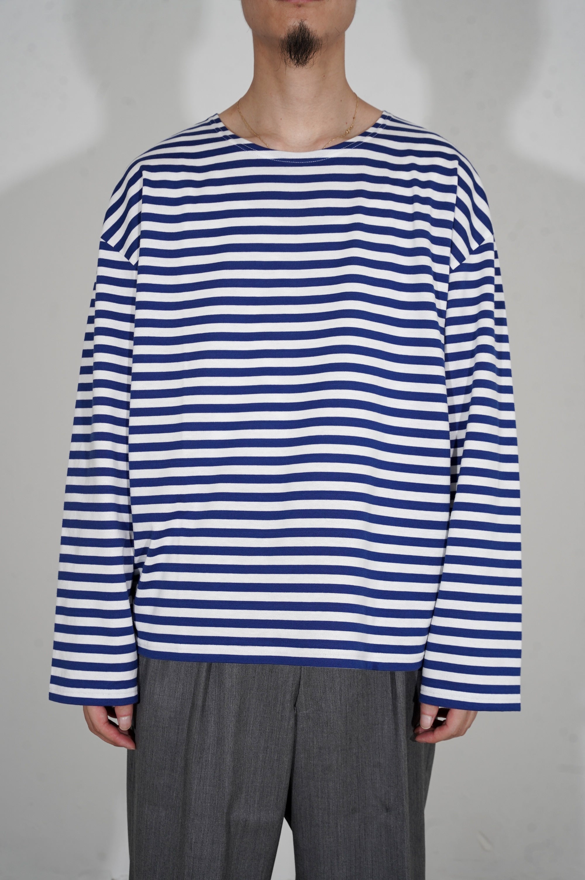 REVERBERATE "BORDER LONG T SHIRT" [BLUE]