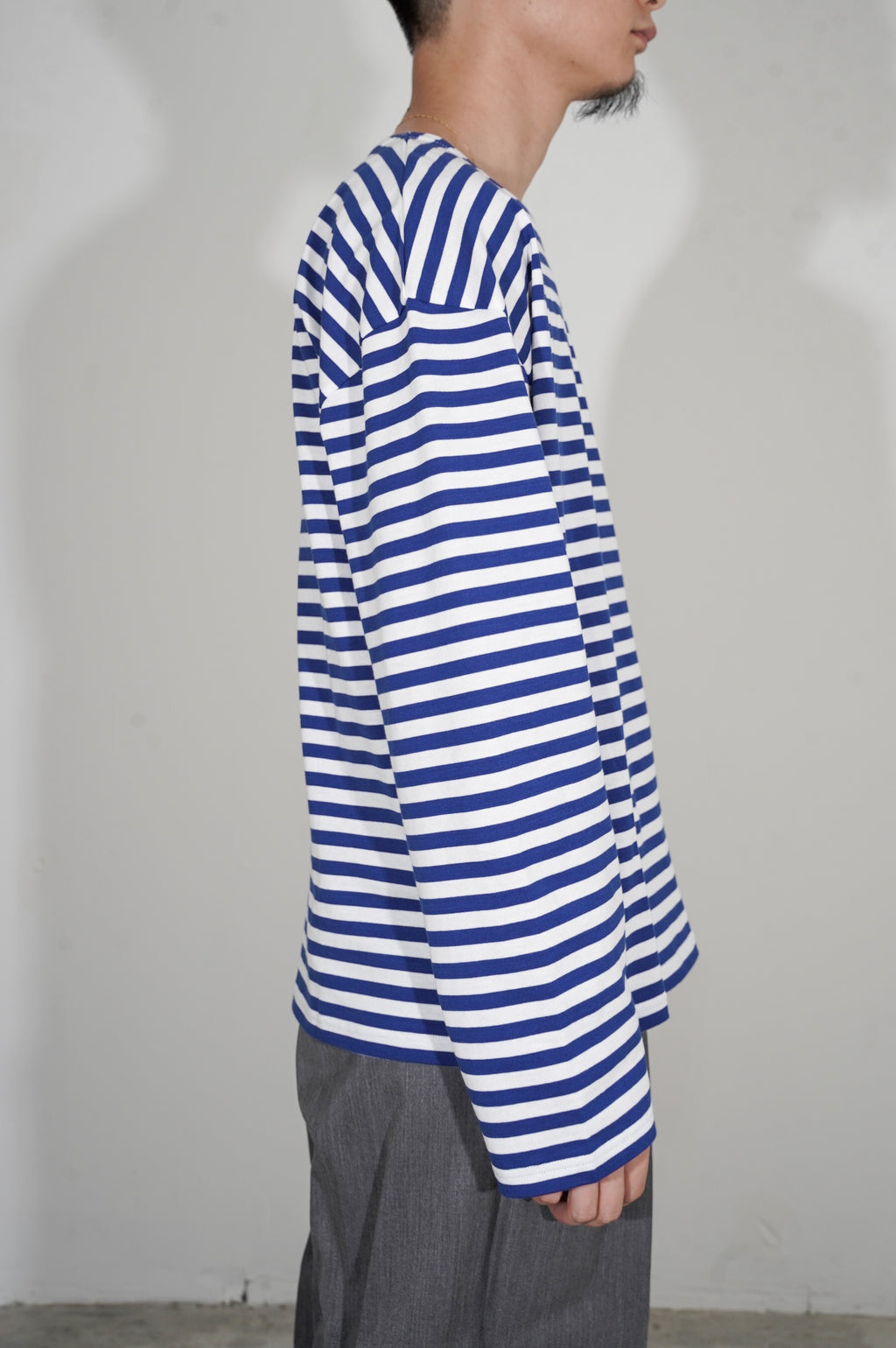 REVERBERATE "BORDER LONG T SHIRT" [BLUE]