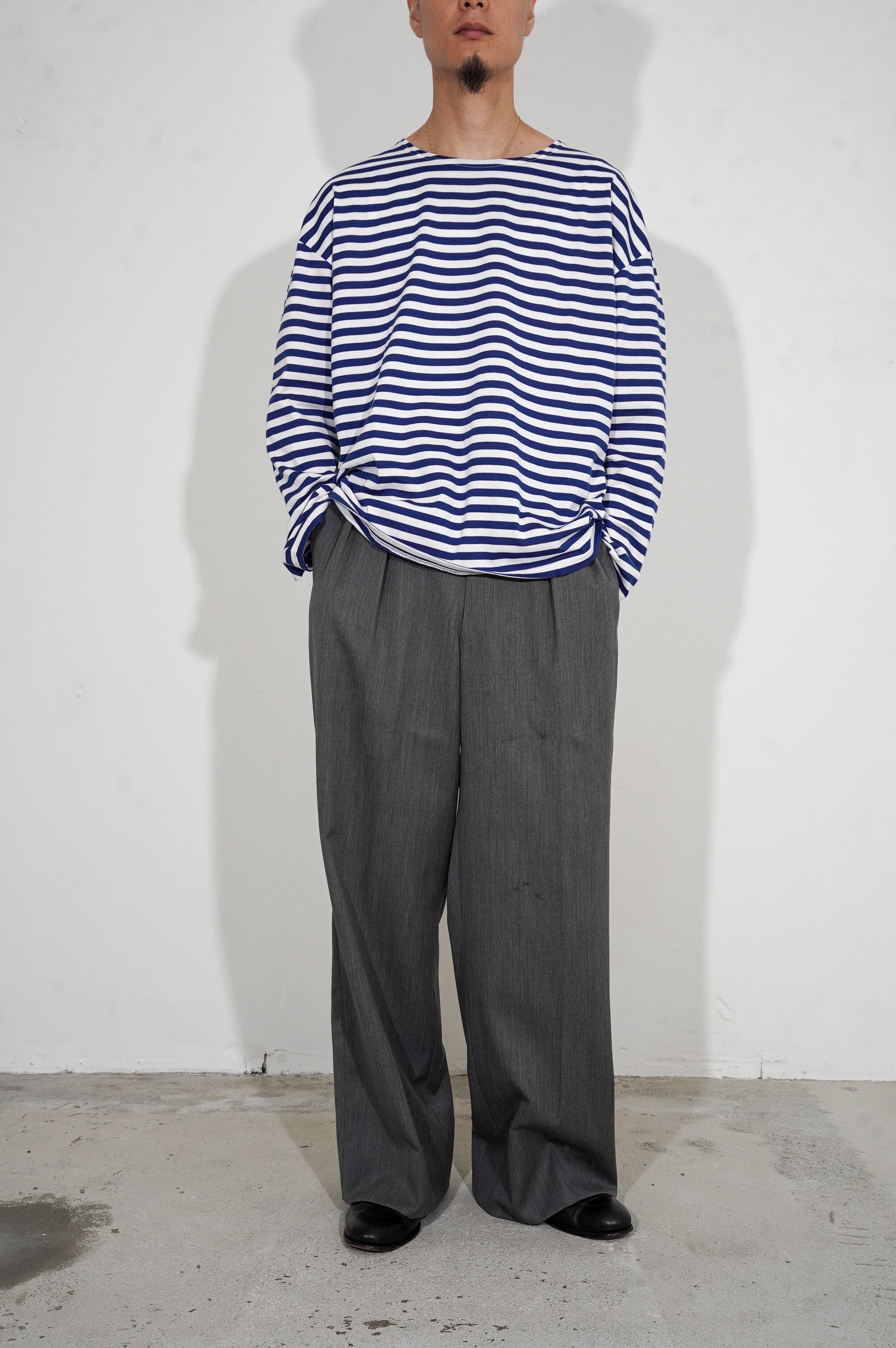 REVERBERATE "BORDER LONG T SHIRT" [BLUE]