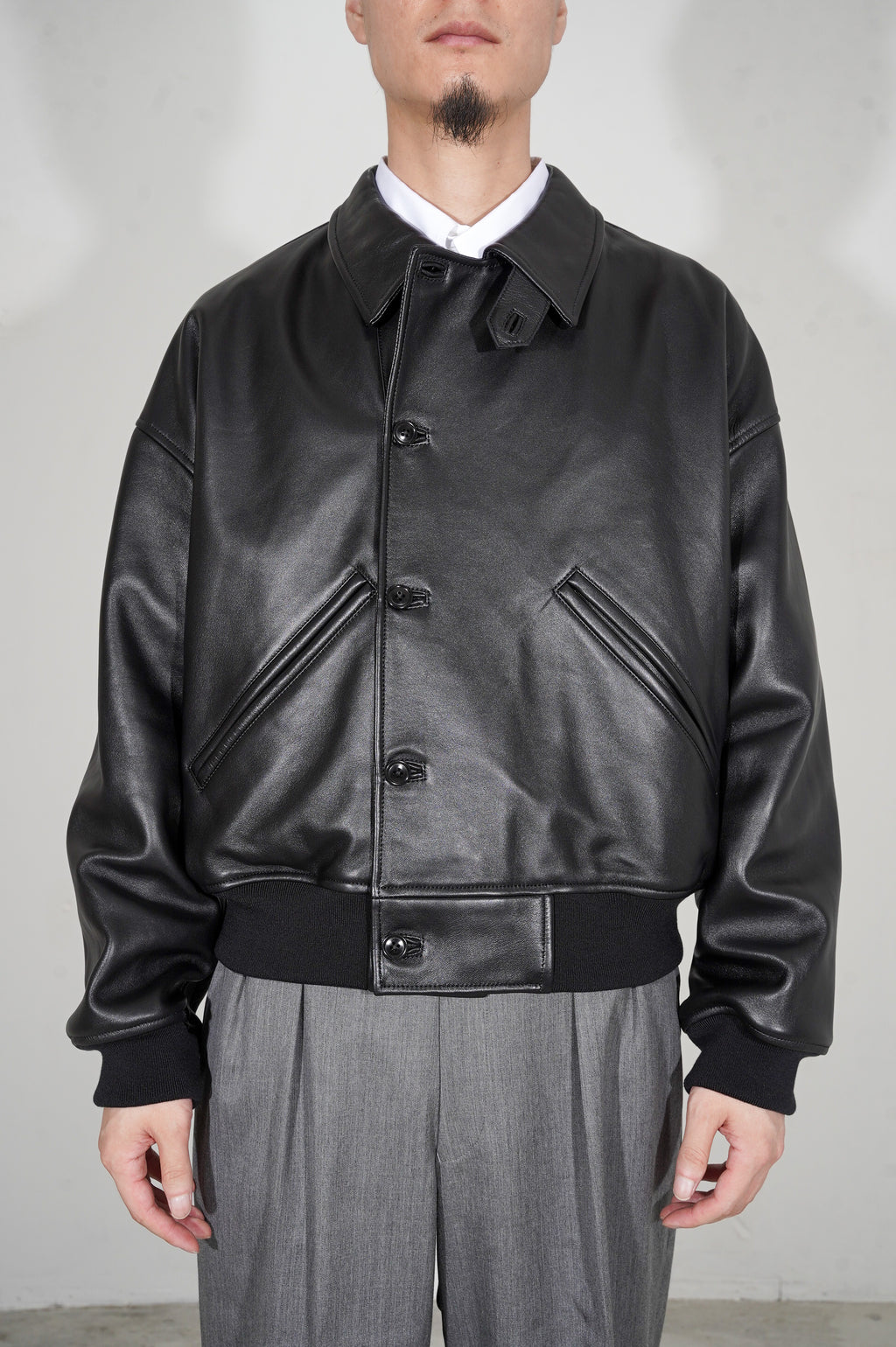 REVERBERATE "LEATHER BLOUSON DOUBLE" [BLACK]