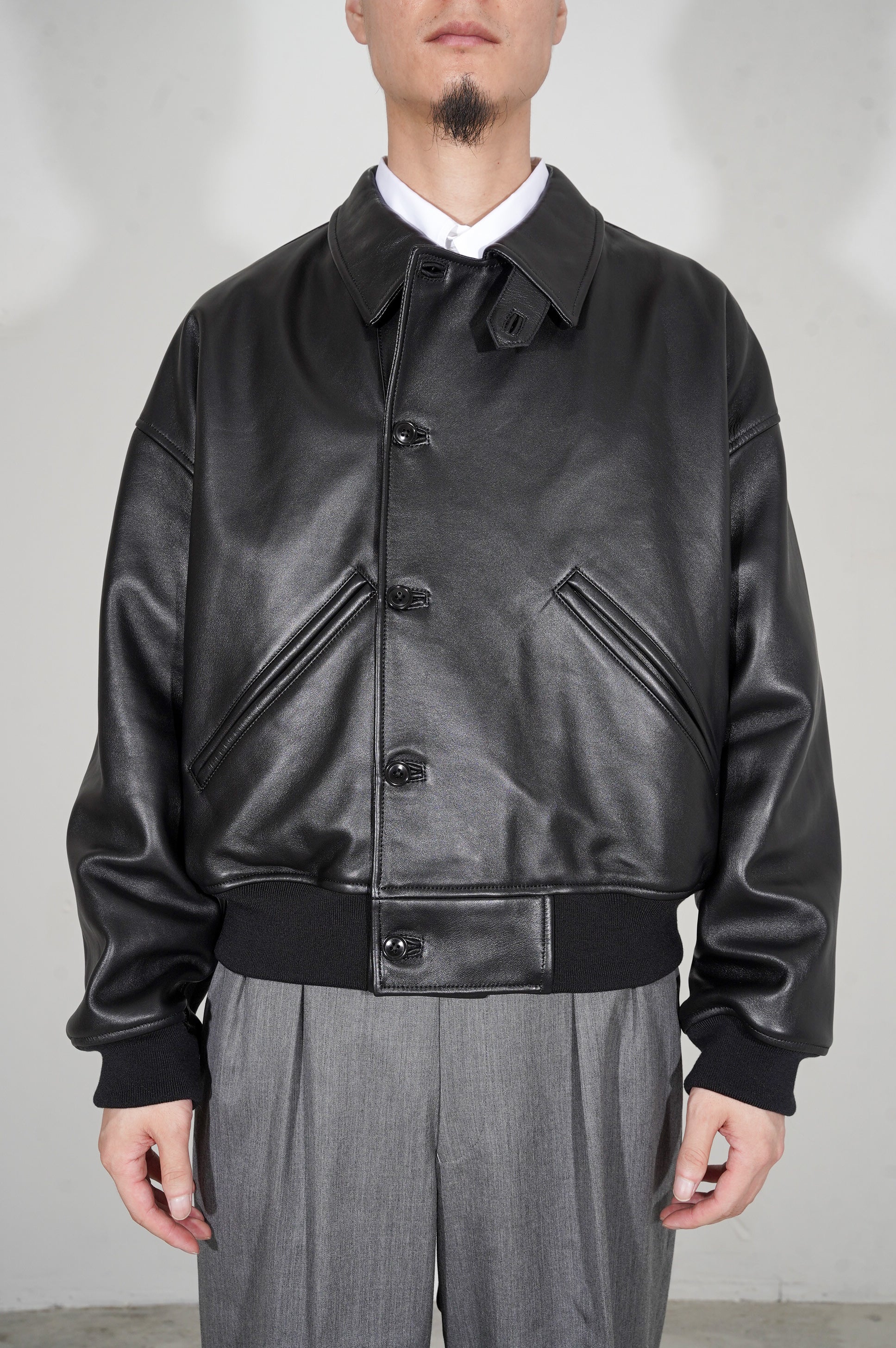 REVERBERATE "LEATHER BLOUSON DOUBLE" [BLACK]