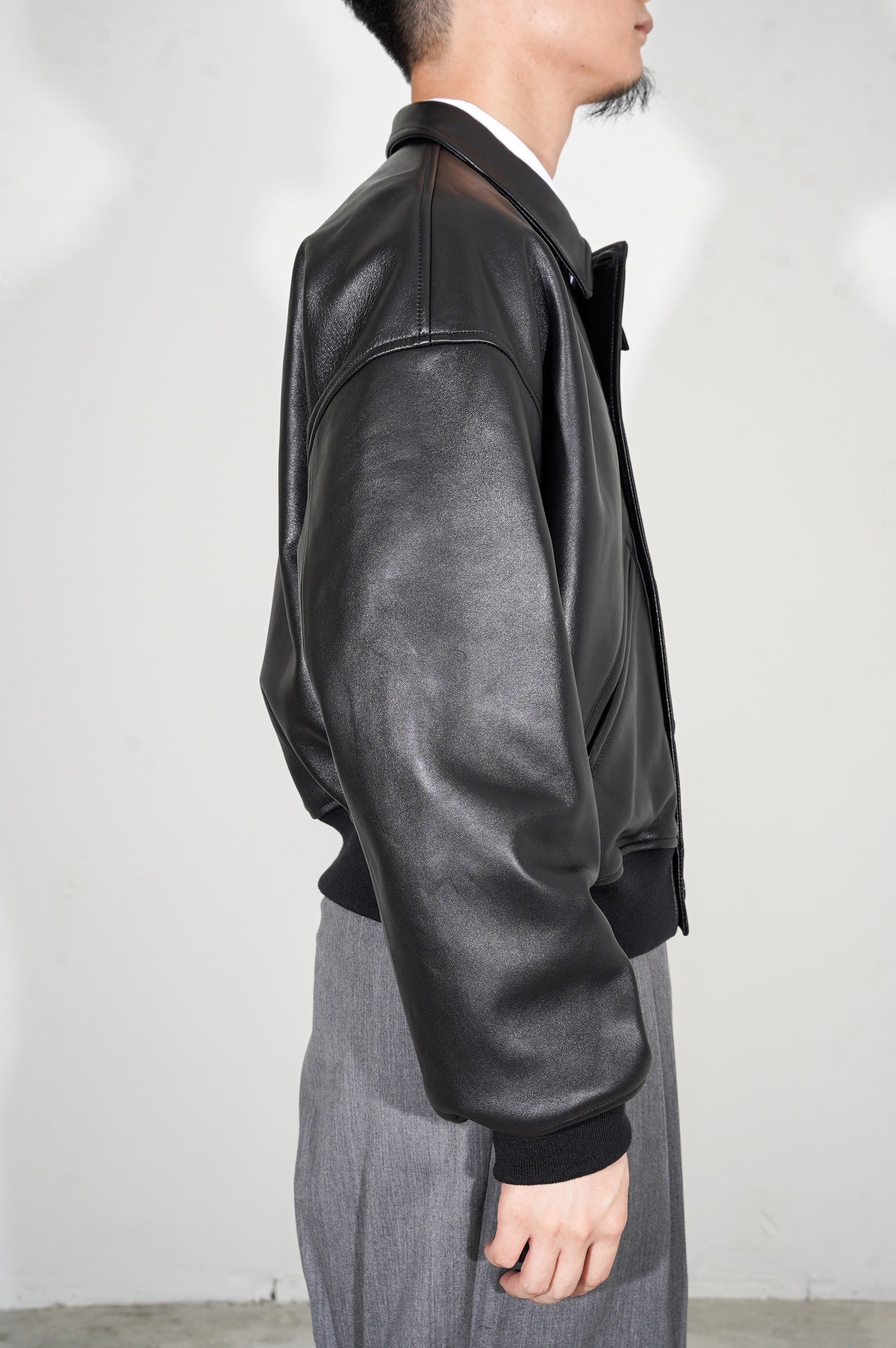 REVERBERATE "LEATHER BLOUSON DOUBLE" [BLACK]