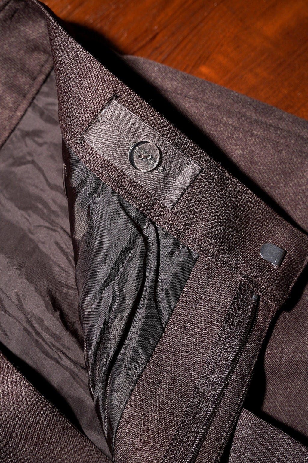 REVERBERATE "TACKED TROUSERS" [BROWN]