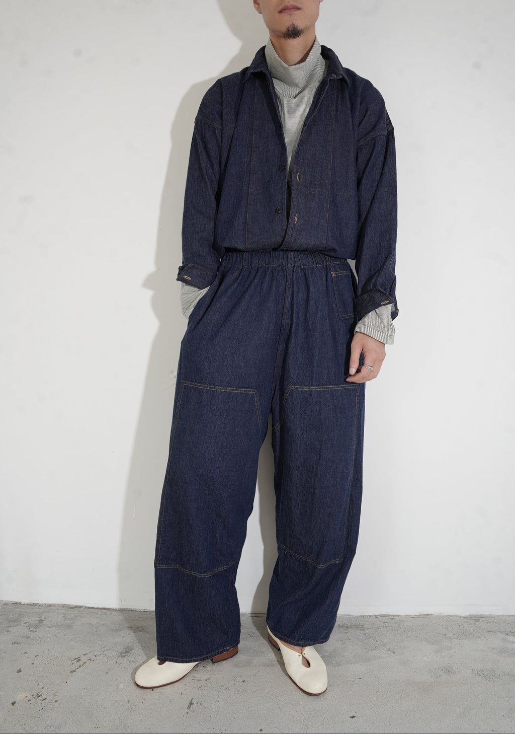 Gurank "8oz denim work shirts" [INDIGO]