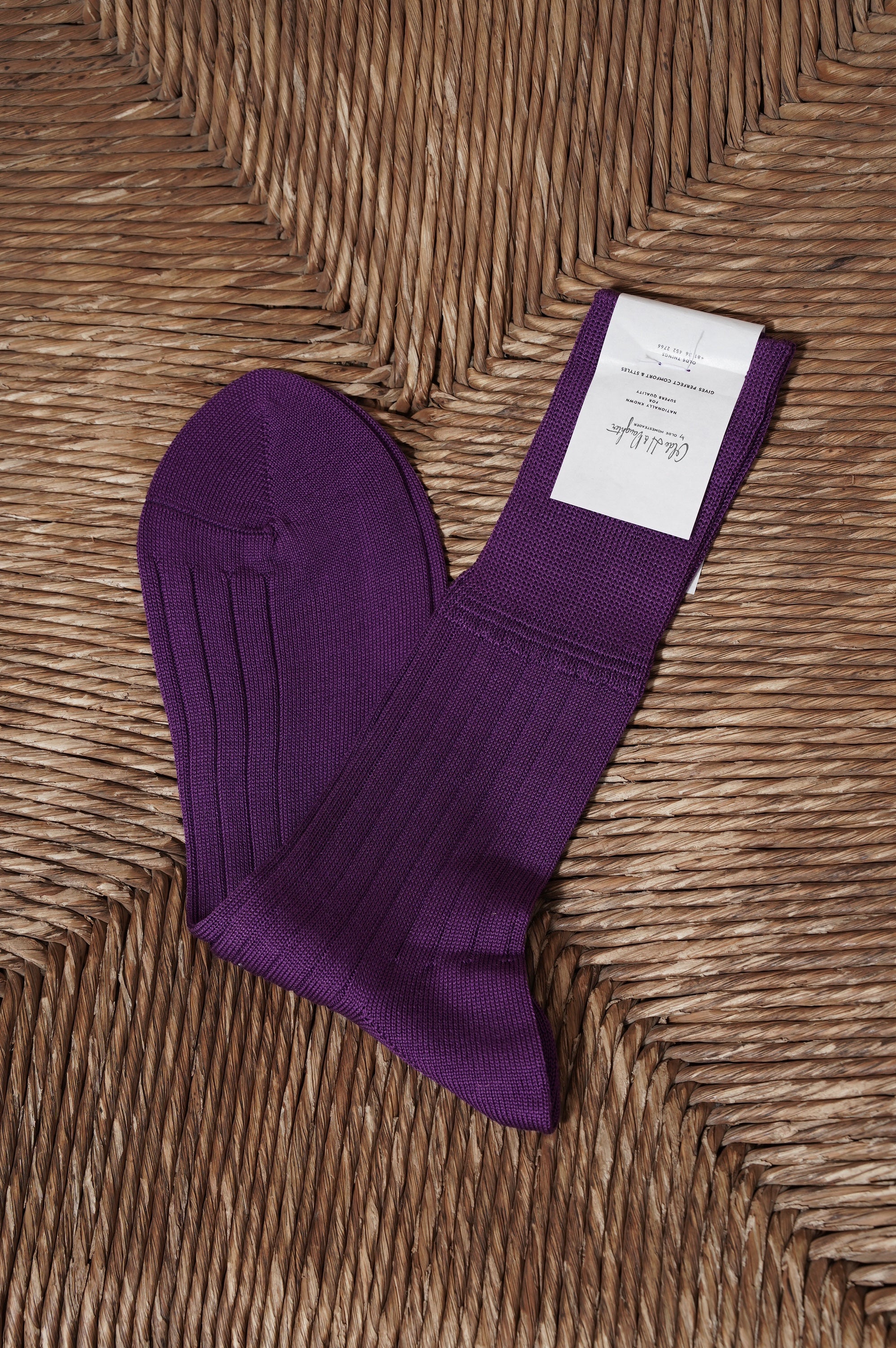 Olde H & daughter "SILK RIB SOCKS" [DAHLIA]