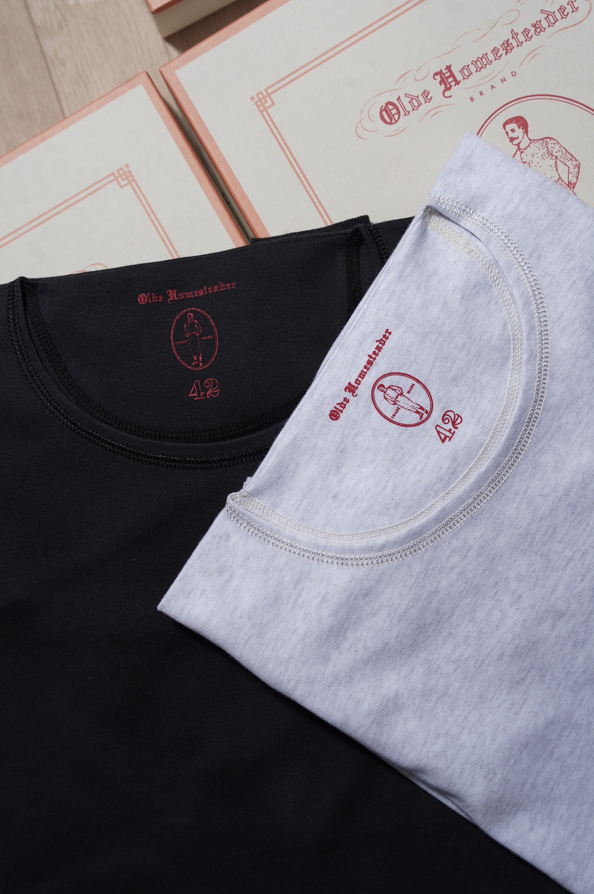 Olde Homesteader "INTERLOCK CREW NECK LONG SLEEVE" [O.W.BLACK]