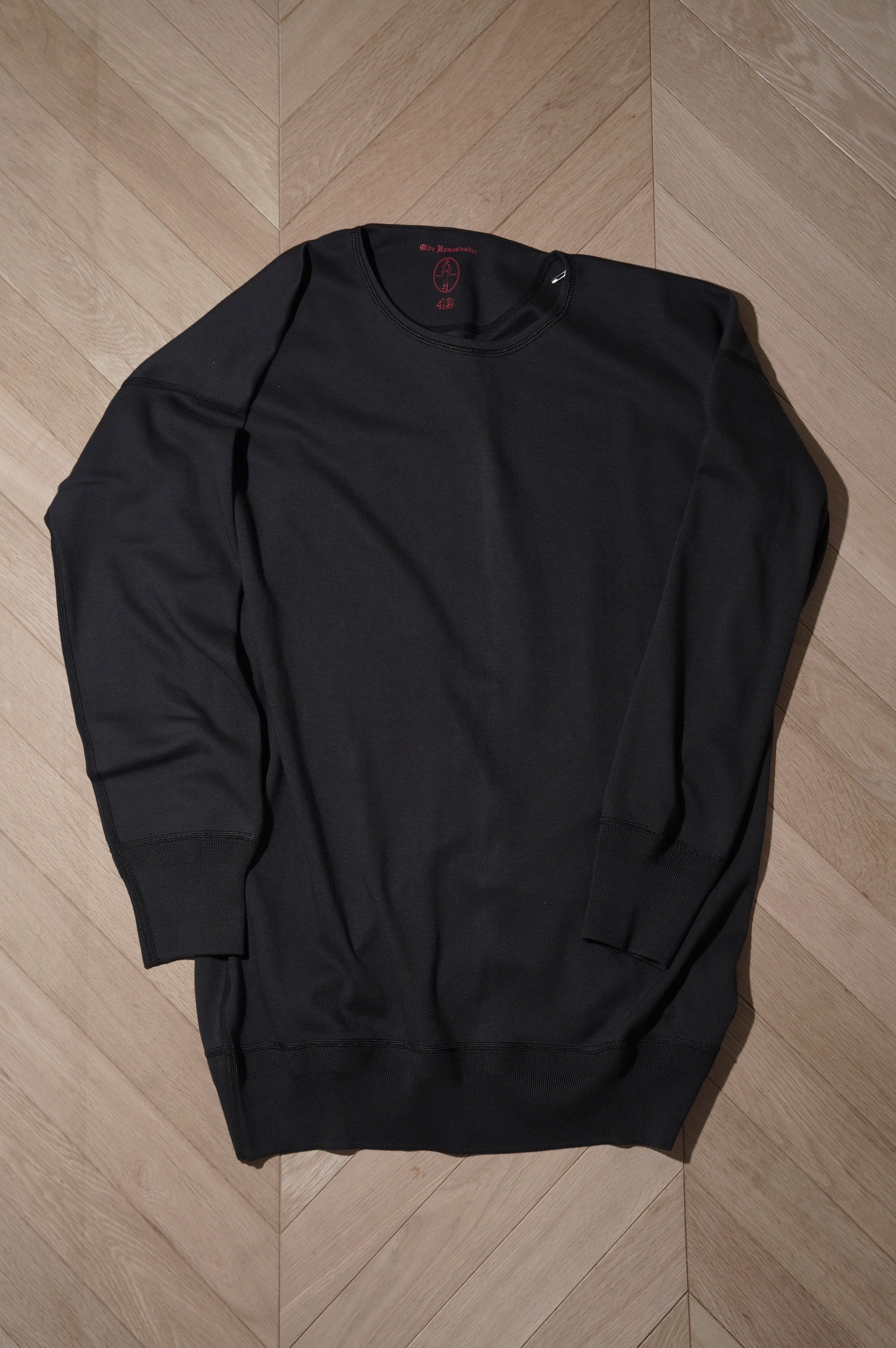 Olde Homesteader "INTERLOCK CREW NECK LONG SLEEVE" [O.W.BLACK]