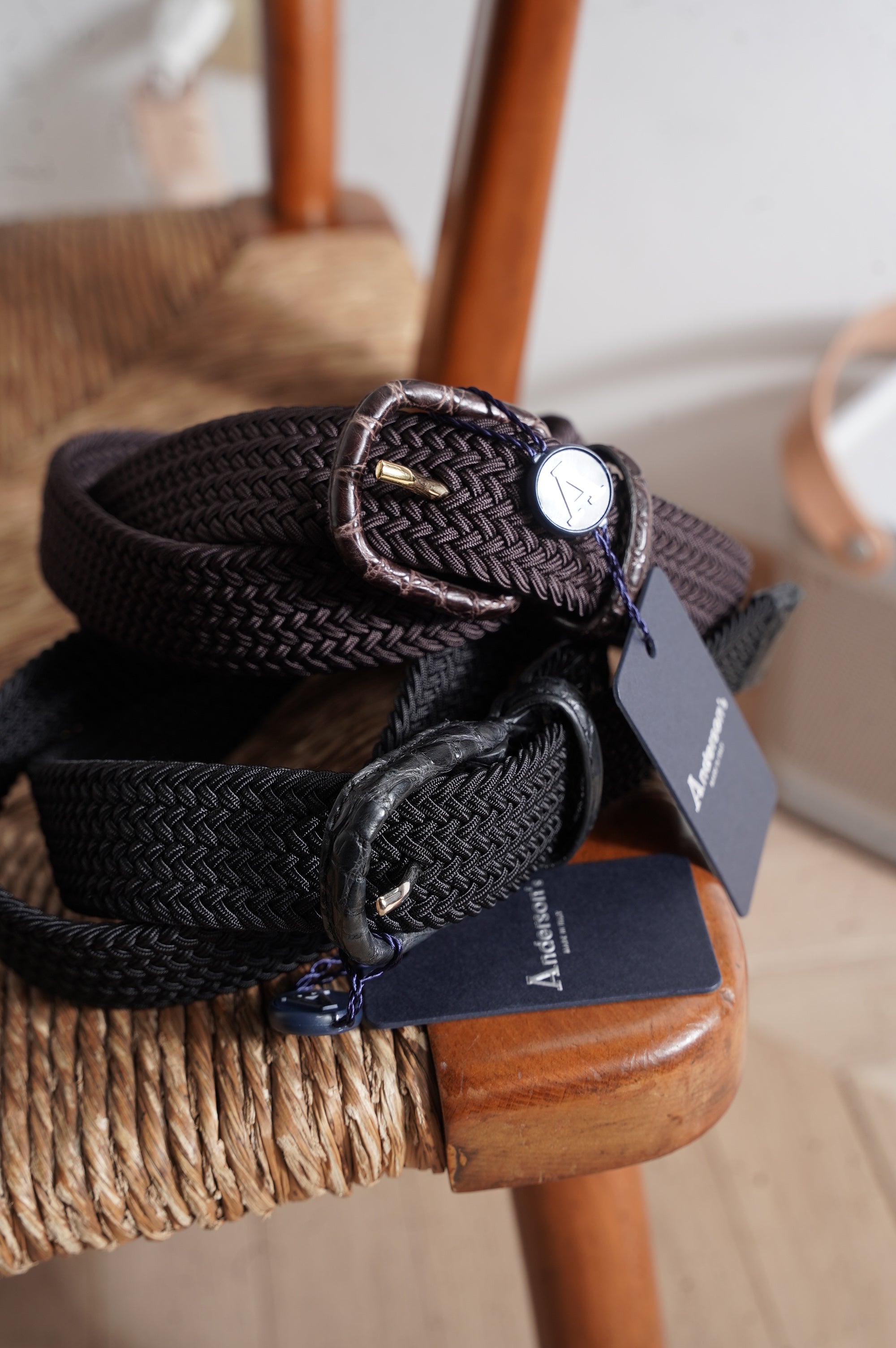 Anderson's "Ex.rubber mesh crocodile belt"