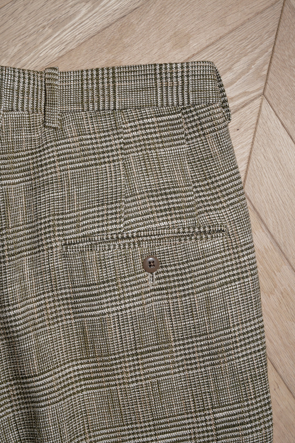 m's braque "TUCKED BAGGY PANTS" [GREN CHECK BEIGE]
