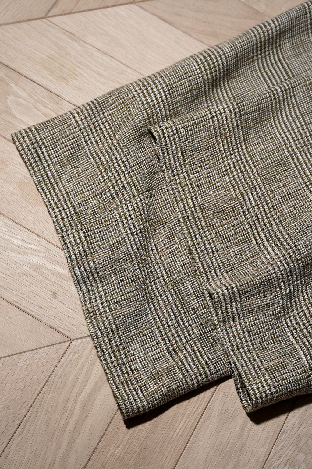 m's braque "TUCKED BAGGY PANTS" [GREN CHECK BEIGE]