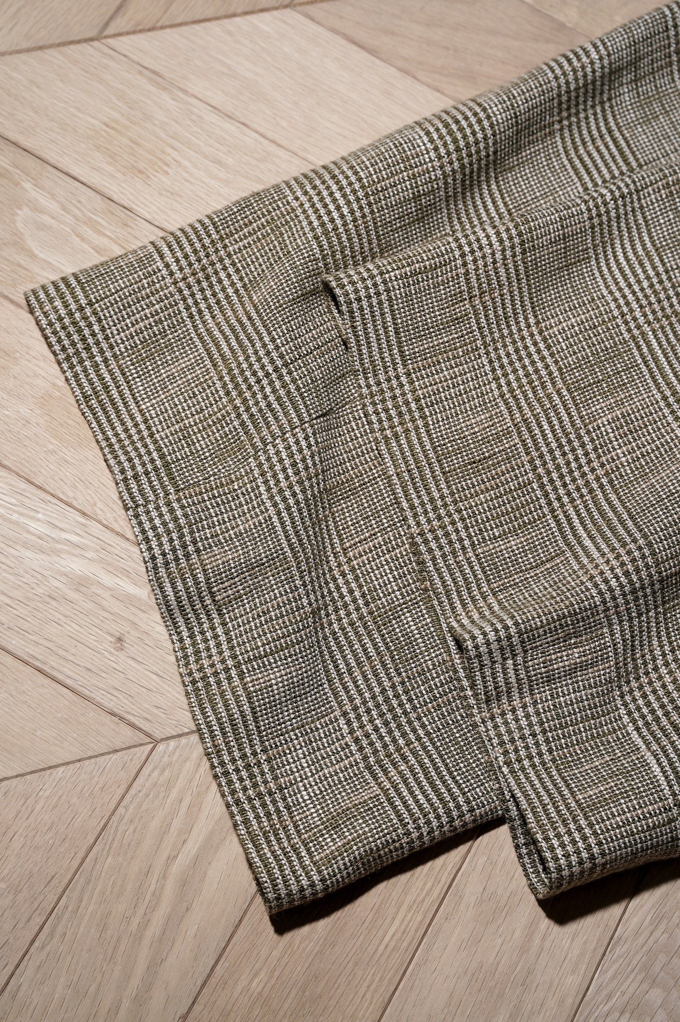 m's braque "TUCKED BAGGY PANTS" [GREN CHECK BEIGE]