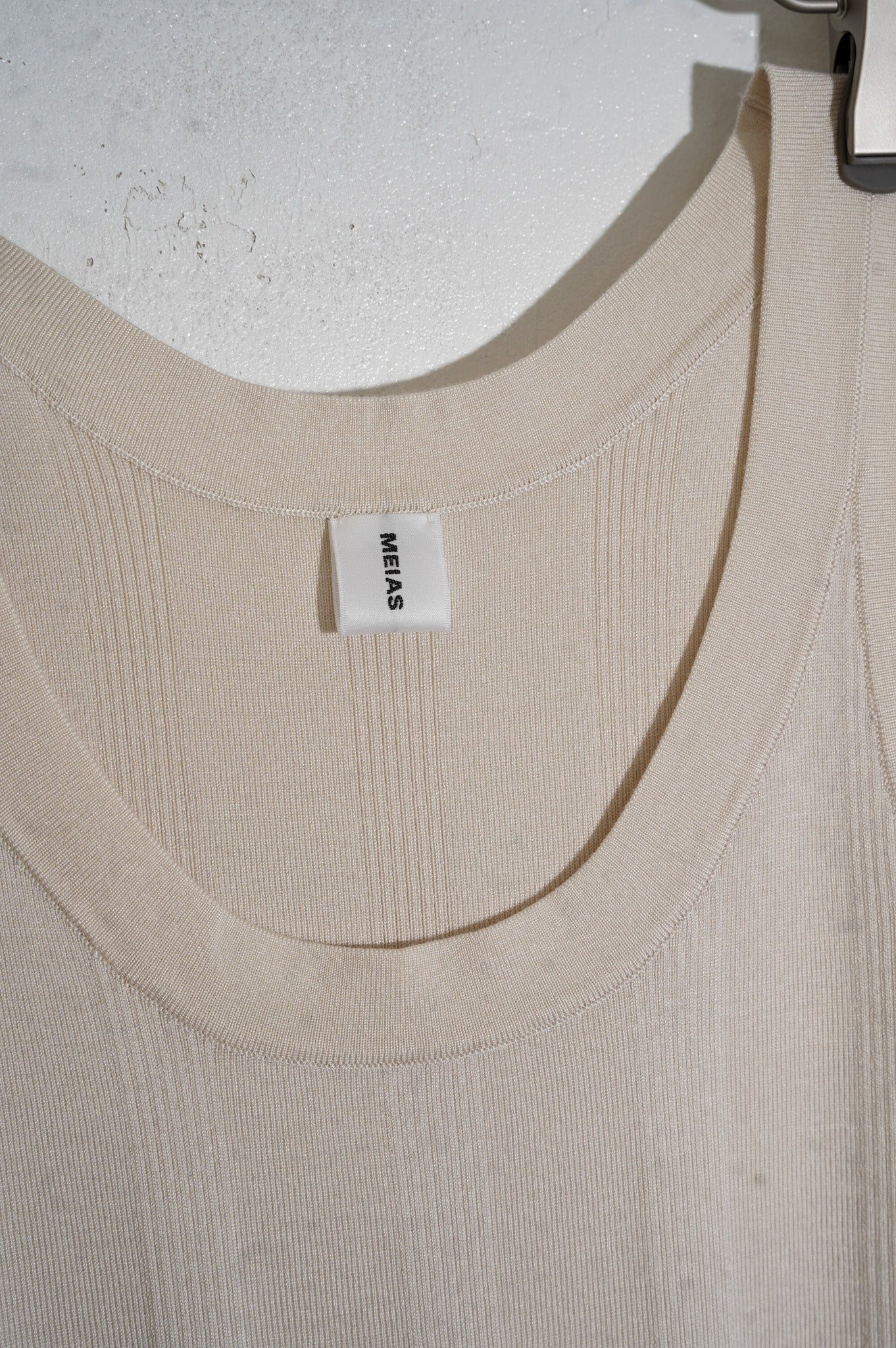 MEIAS "FINE GAUGE SILK TANK TOP" [IVORY]