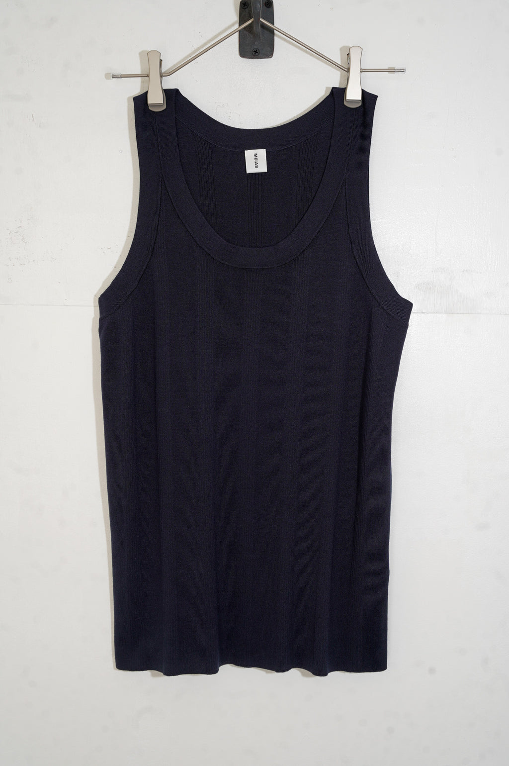MEIAS "FINE GAUGE SILK RIB TANK TOP" [NAVY]