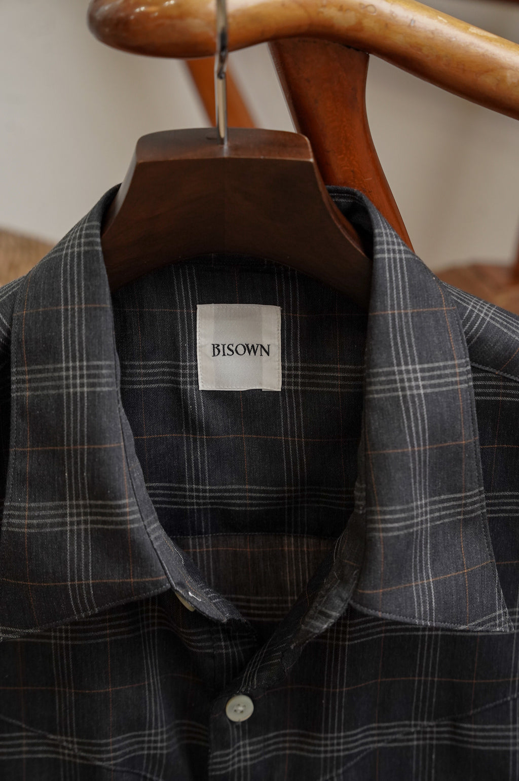 BISOWN "SZ BOIL COTTON WESTERN SHIRT" [TOP GRAY CHECK]