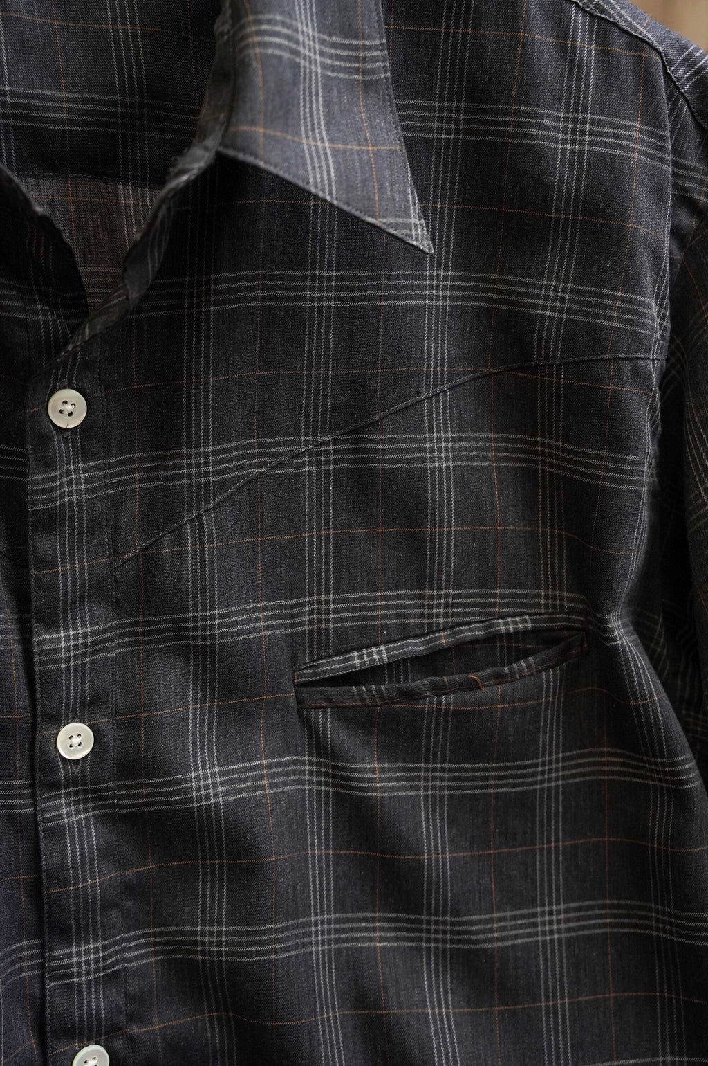 BISOWN "SZ BOIL COTTON WESTERN SHIRT" [TOP GRAY CHECK]