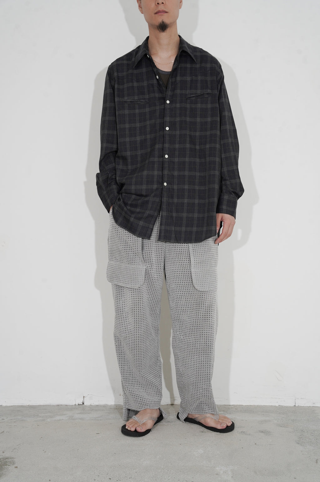 BISOWN "SZ BOIL COTTON WESTERN SHIRT" [TOP GRAY CHECK]