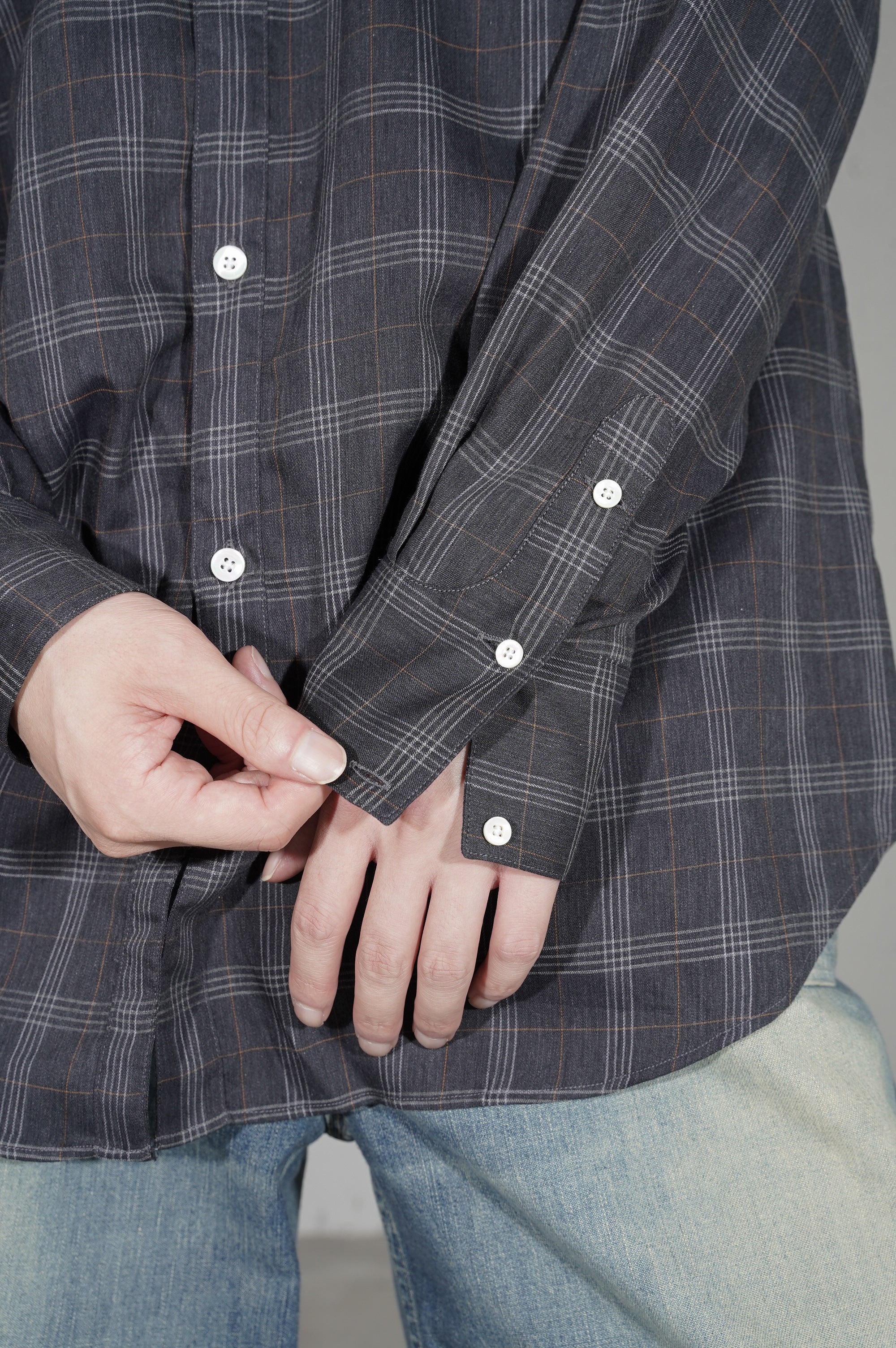 BISOWN "SZ BOIL COTTON WESTERN SHIRT" [TOP GRAY CHECK]