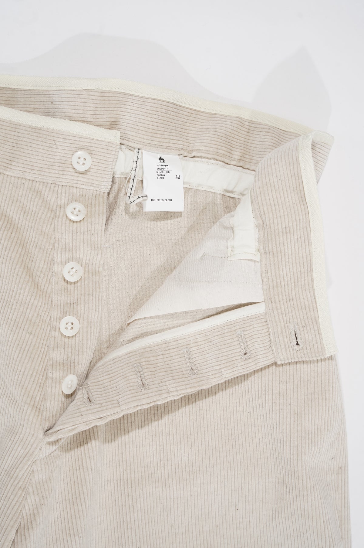 m's braque "GATHERED WAIST WIDE PANTS" [ivory]