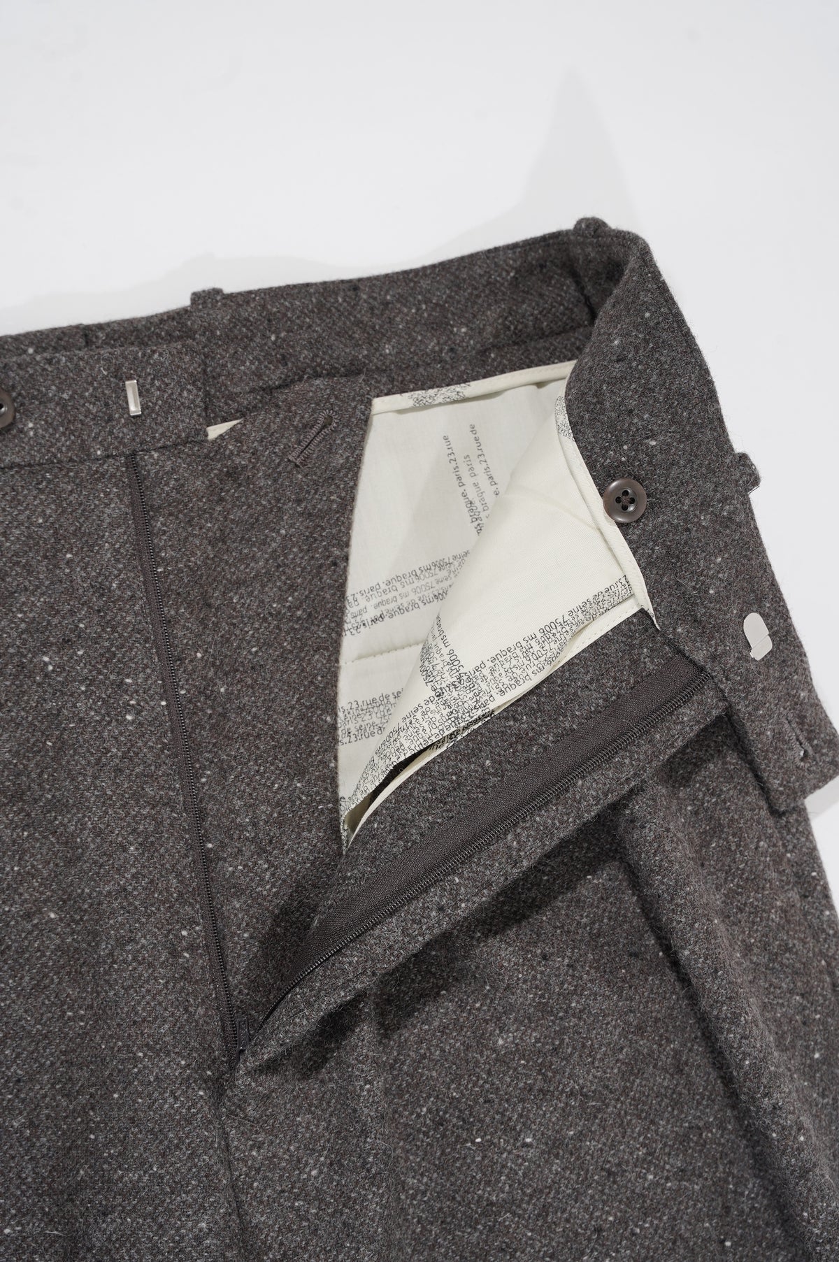m's braque "TUCKED BAGGY PANTS" [MOCHA GREY]