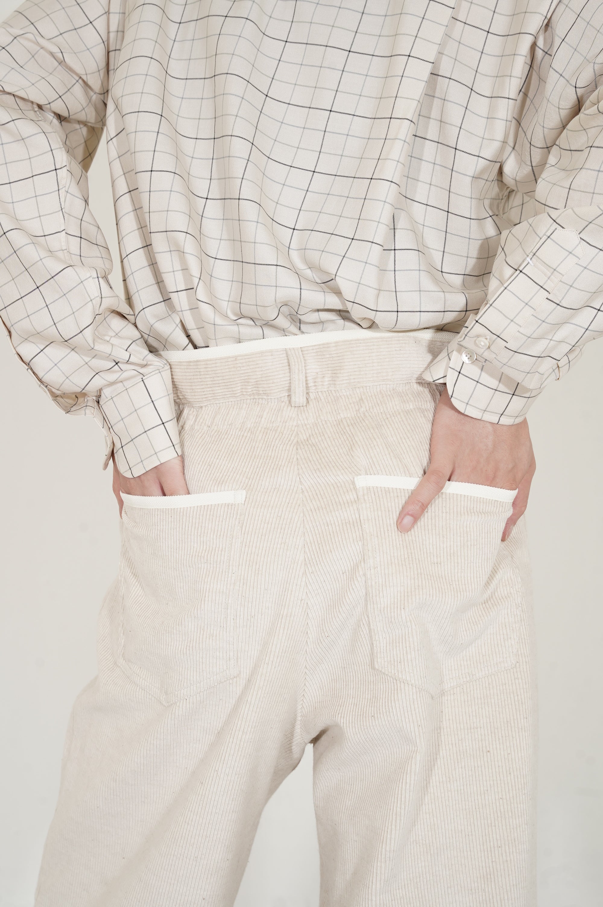 m's braque "GATHERED WAIST WIDE PANTS" [ivory]