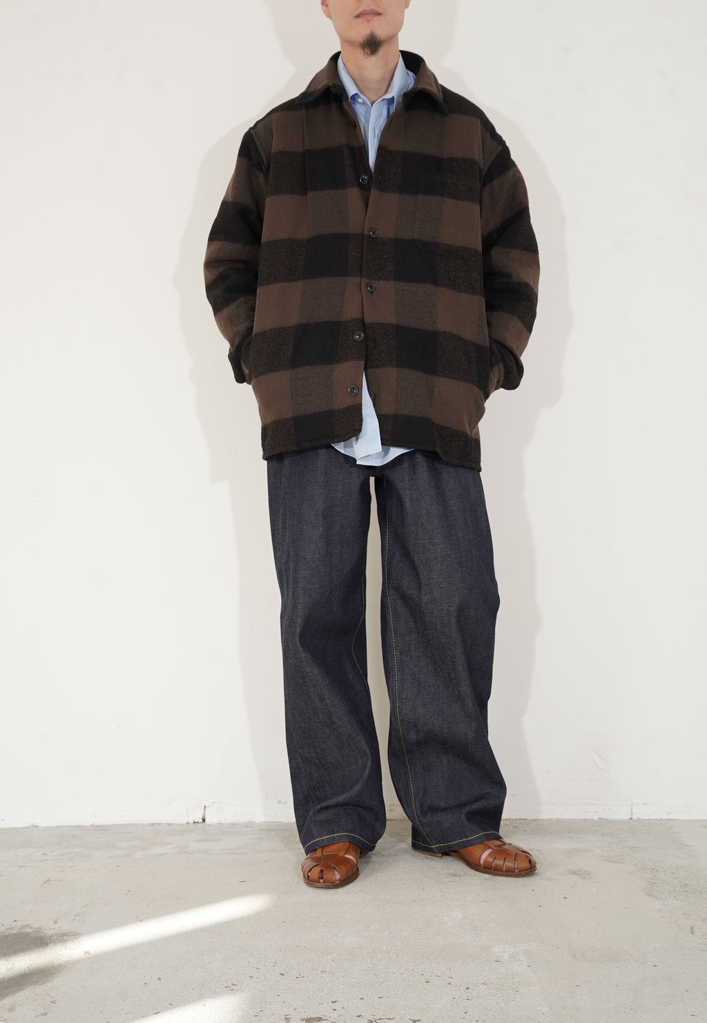 m's braque "OUTER OVERSHIRTS with DETACHABLE LINER" [BROWN]