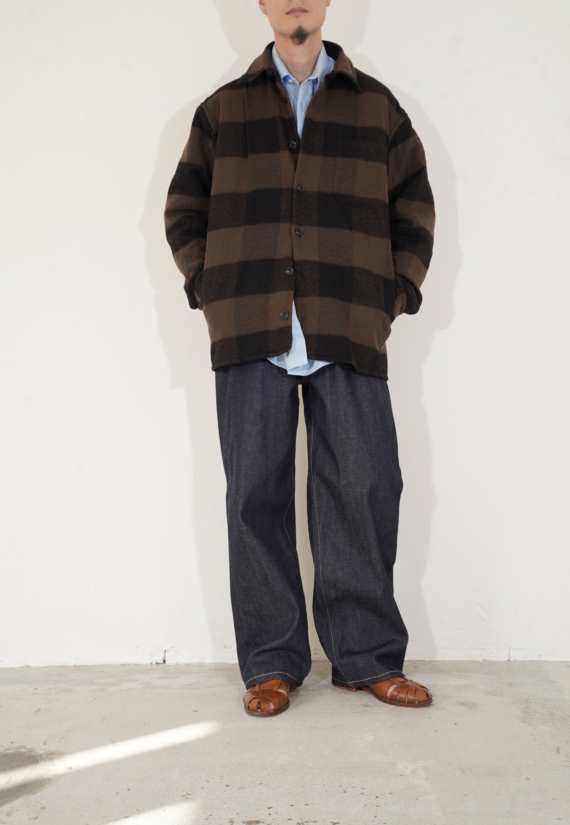 m's braque "OUTER OVERSHIRTS with DETACHABLE LINER" [BROWN]