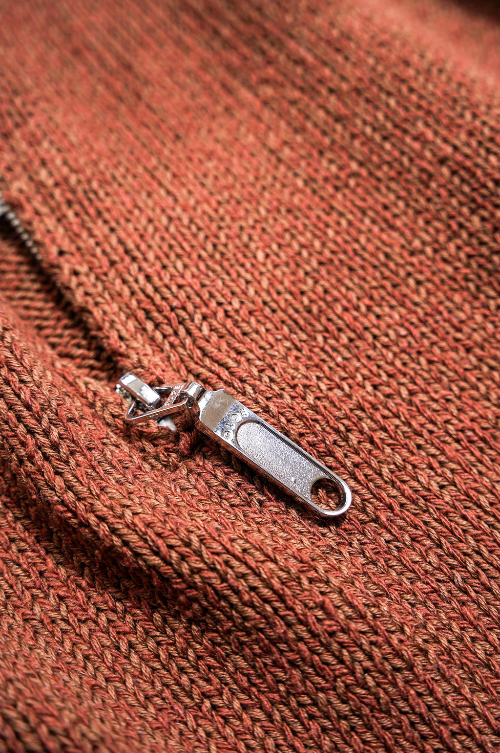 Olde H & Daughter "SILK COTTON HALF ZIP P/O" [BROWNIE]
