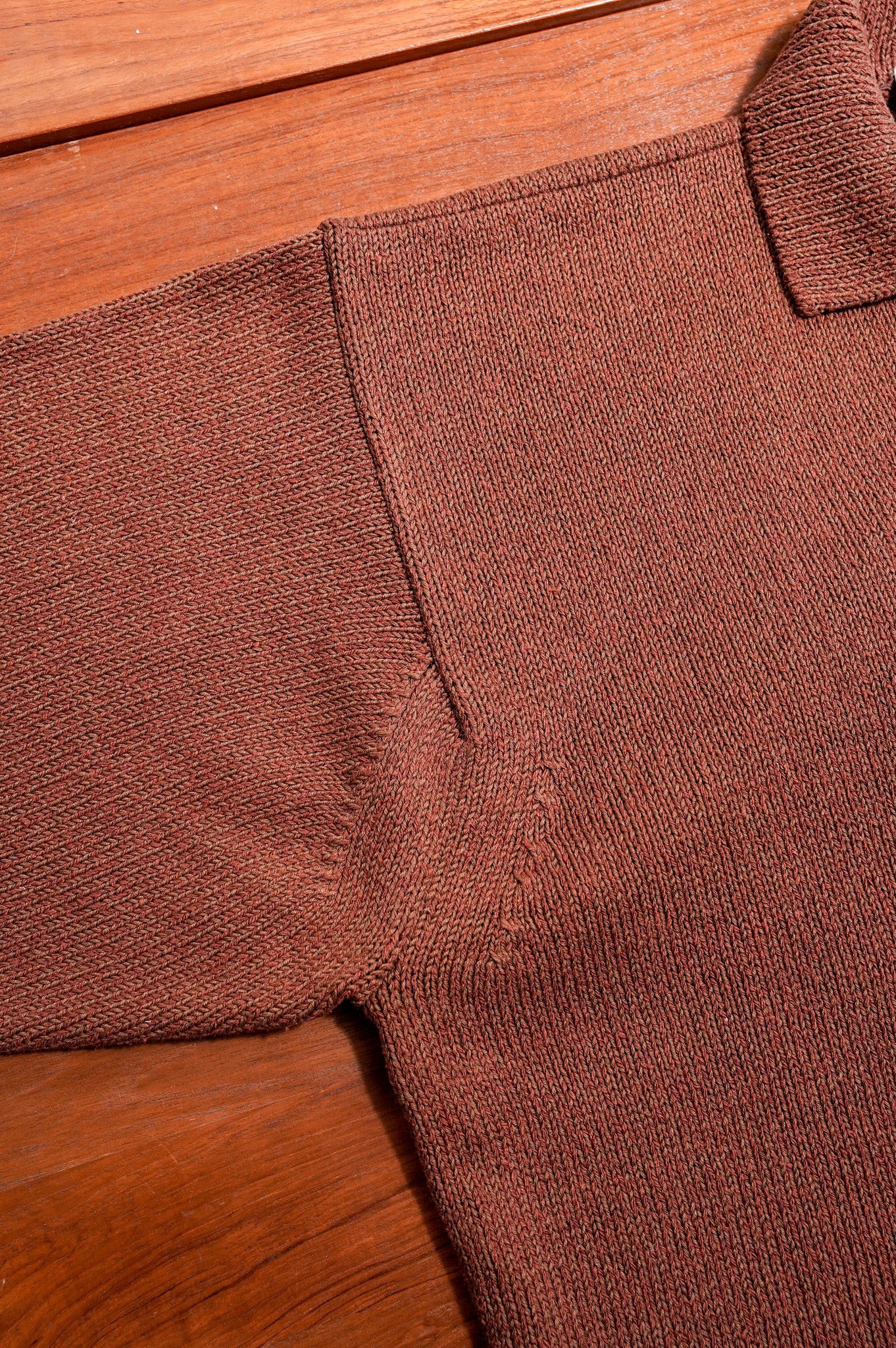 Olde H & Daughter "SILK COTTON HALF ZIP P/O" [BROWNIE]