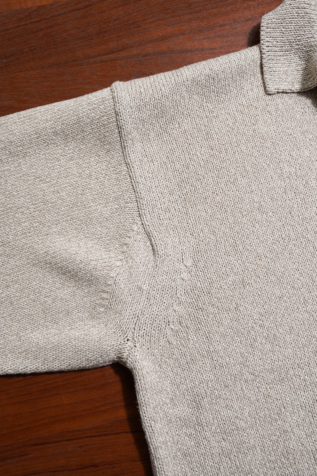Olde H & Daughter "SILK COTTON HALF ZIP P/O" [STONE]