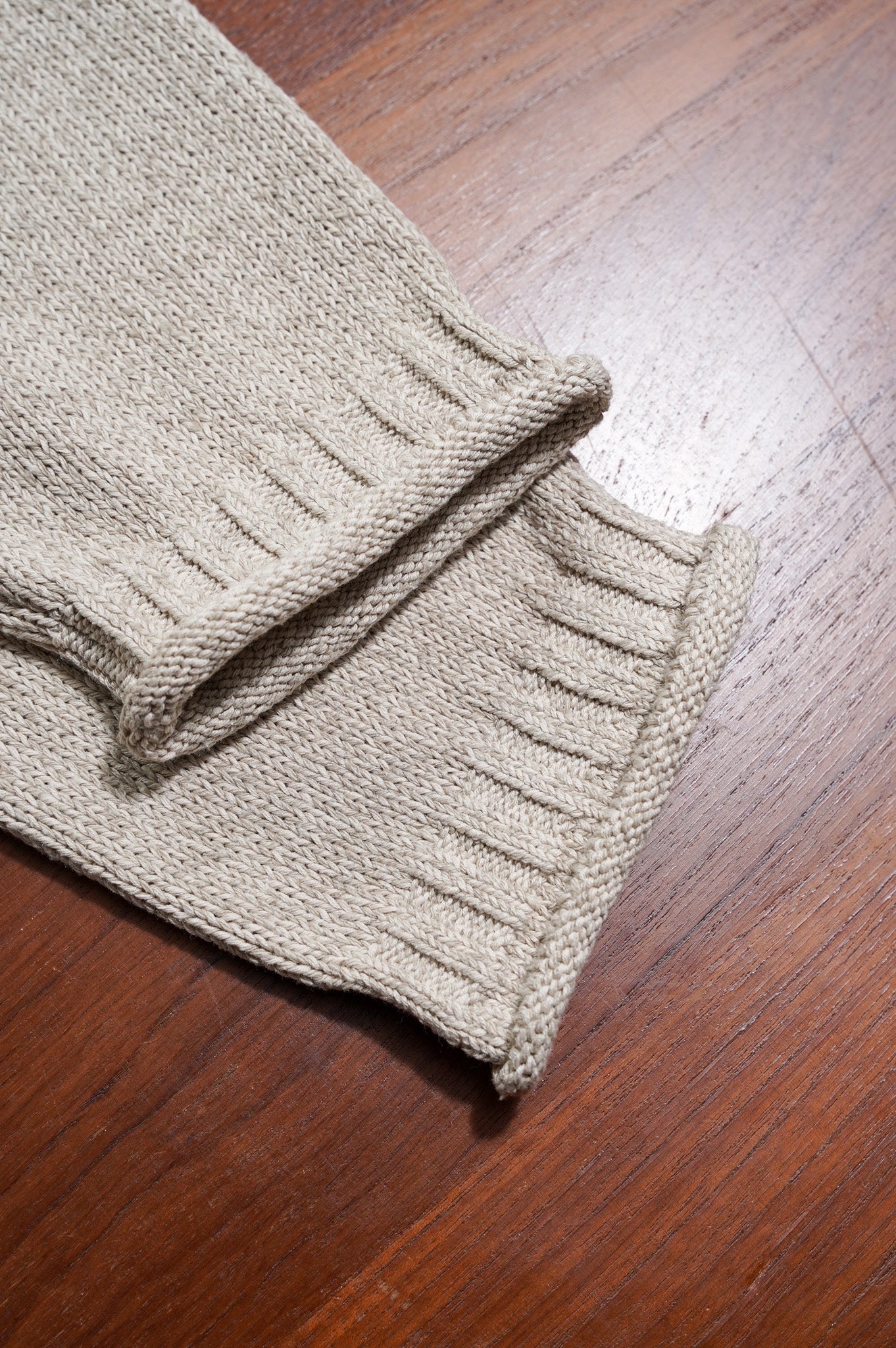 Olde H & Daughter "SILK COTTON HALF ZIP P/O" [STONE]